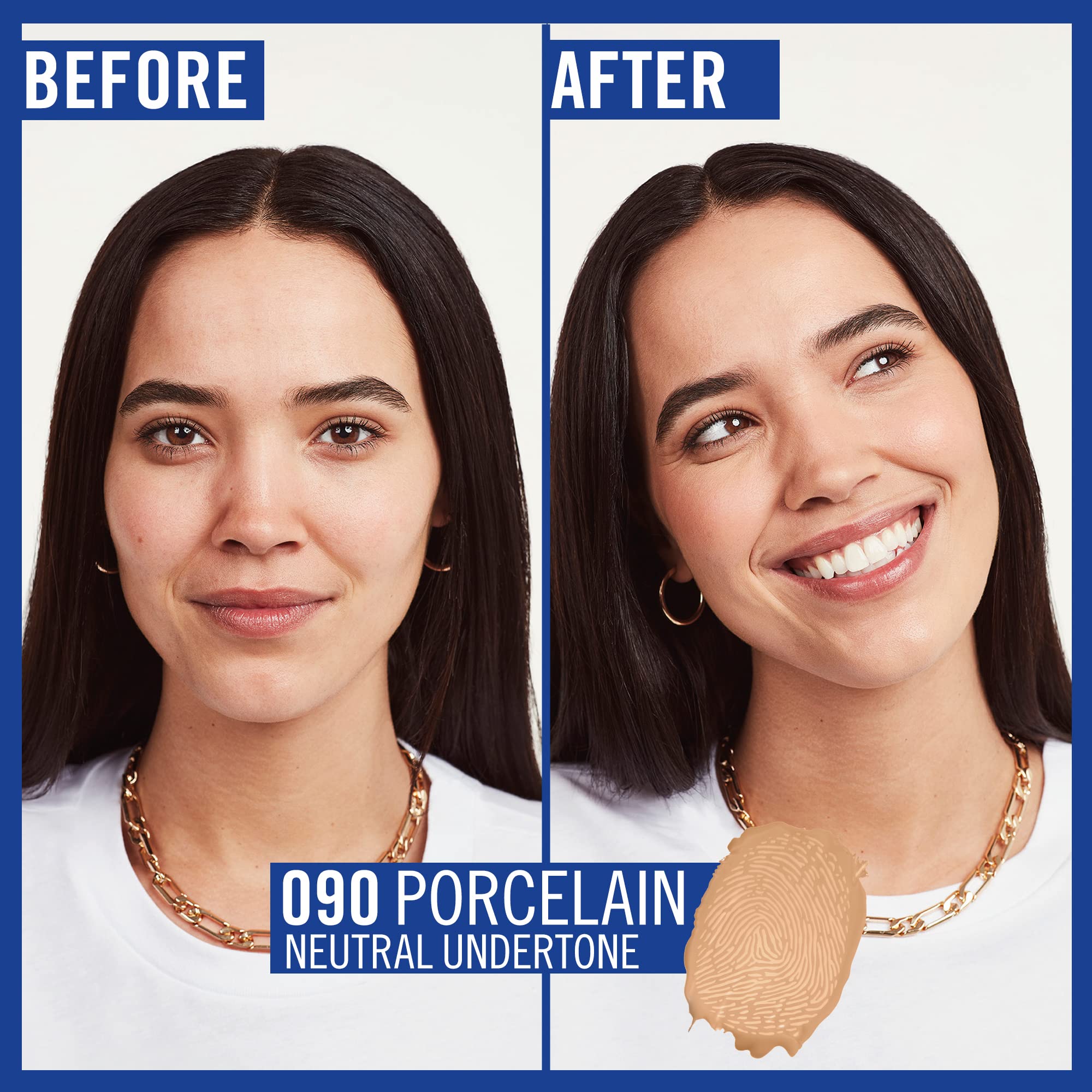 Rimmel Match Perfection Foundation 090 Porcelain - Medium Coverage, 24hr Hydration, SPF20