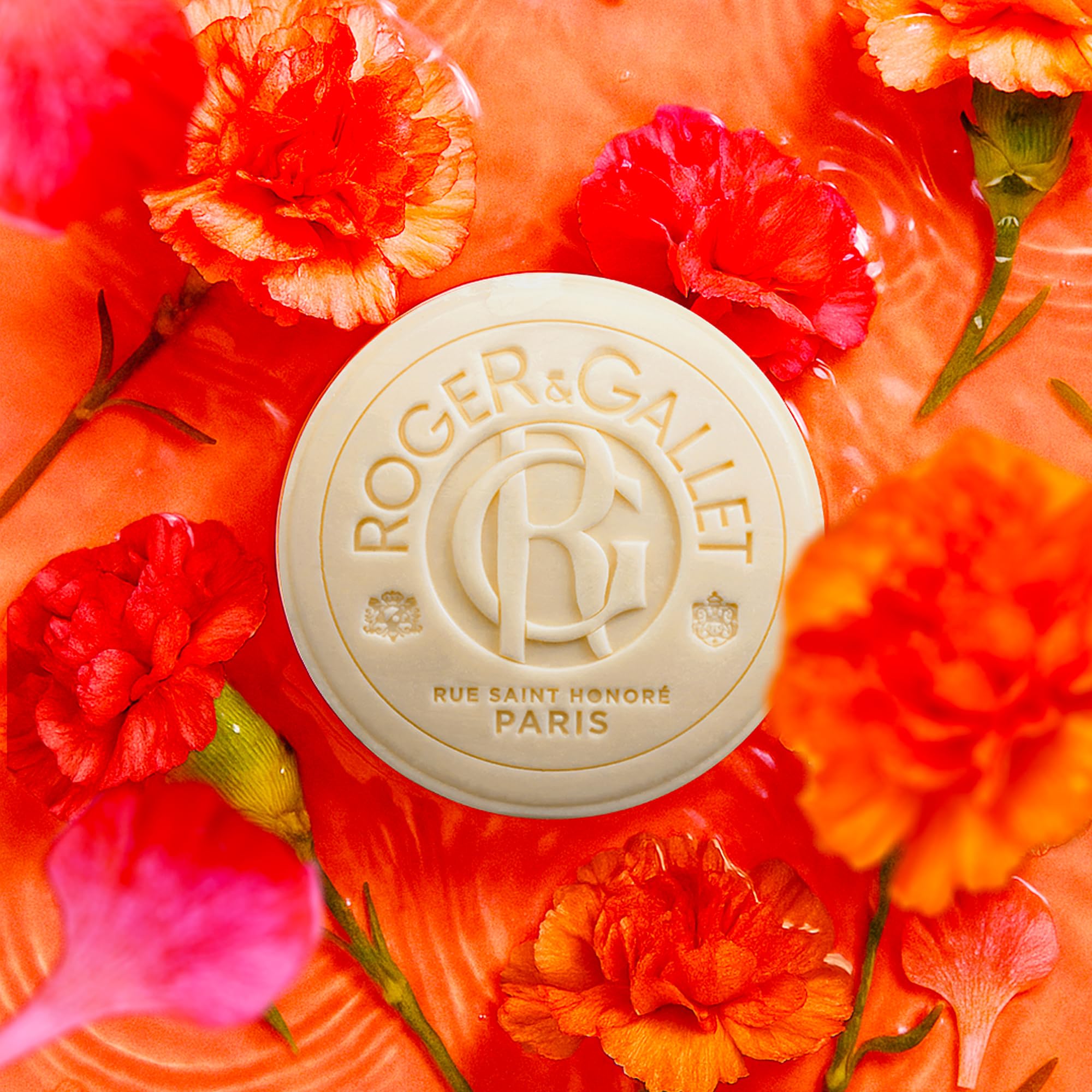 ROGER & GALLET Heritage Collection Carnation Soap Bar for Body and Hands, 100g