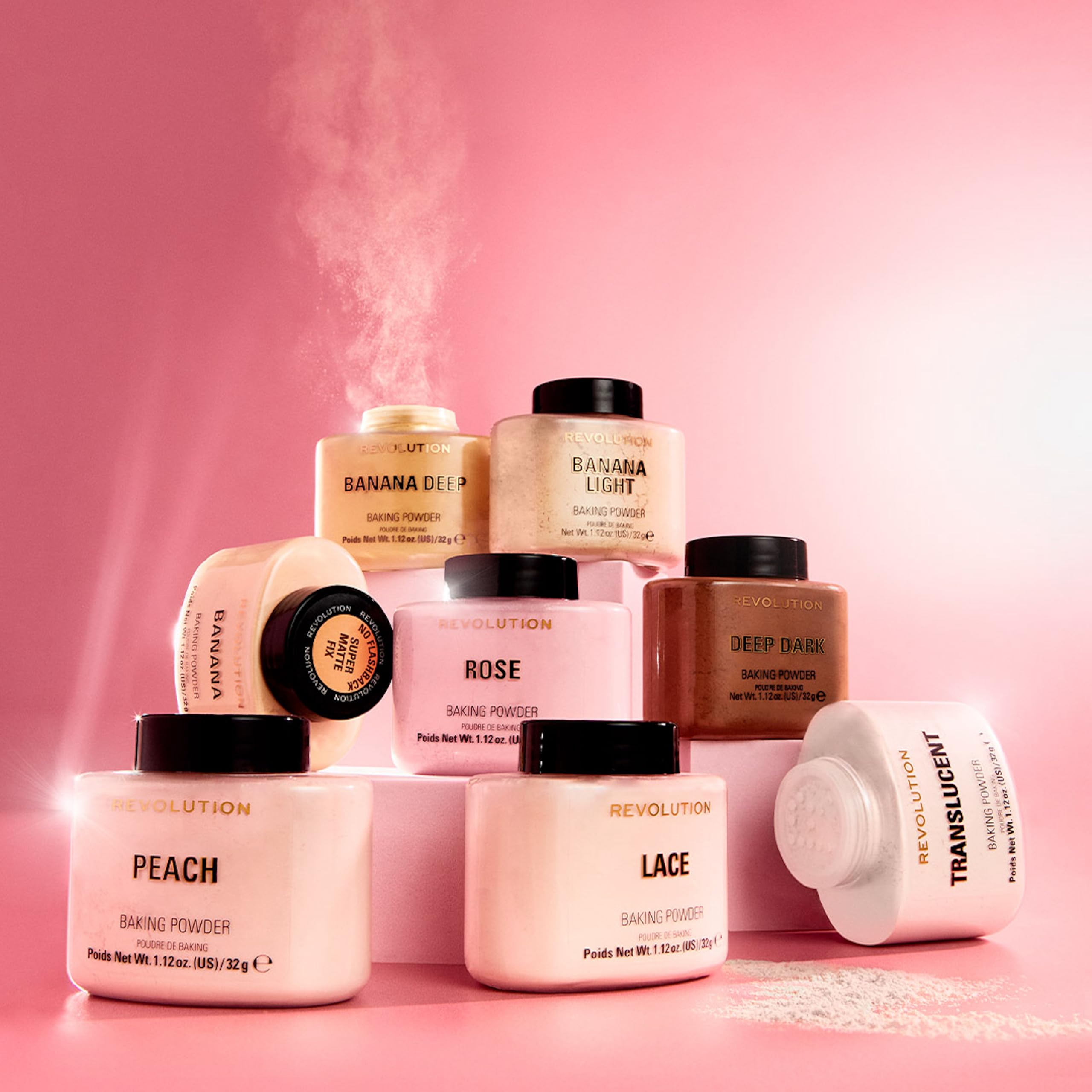 Revolution Beauty London, loses Backpulver, verlängert die Haltbarkeit des Make-ups, Setting Banana Deep, für mittlere bis dunkle Hauttöne, 32 g 4