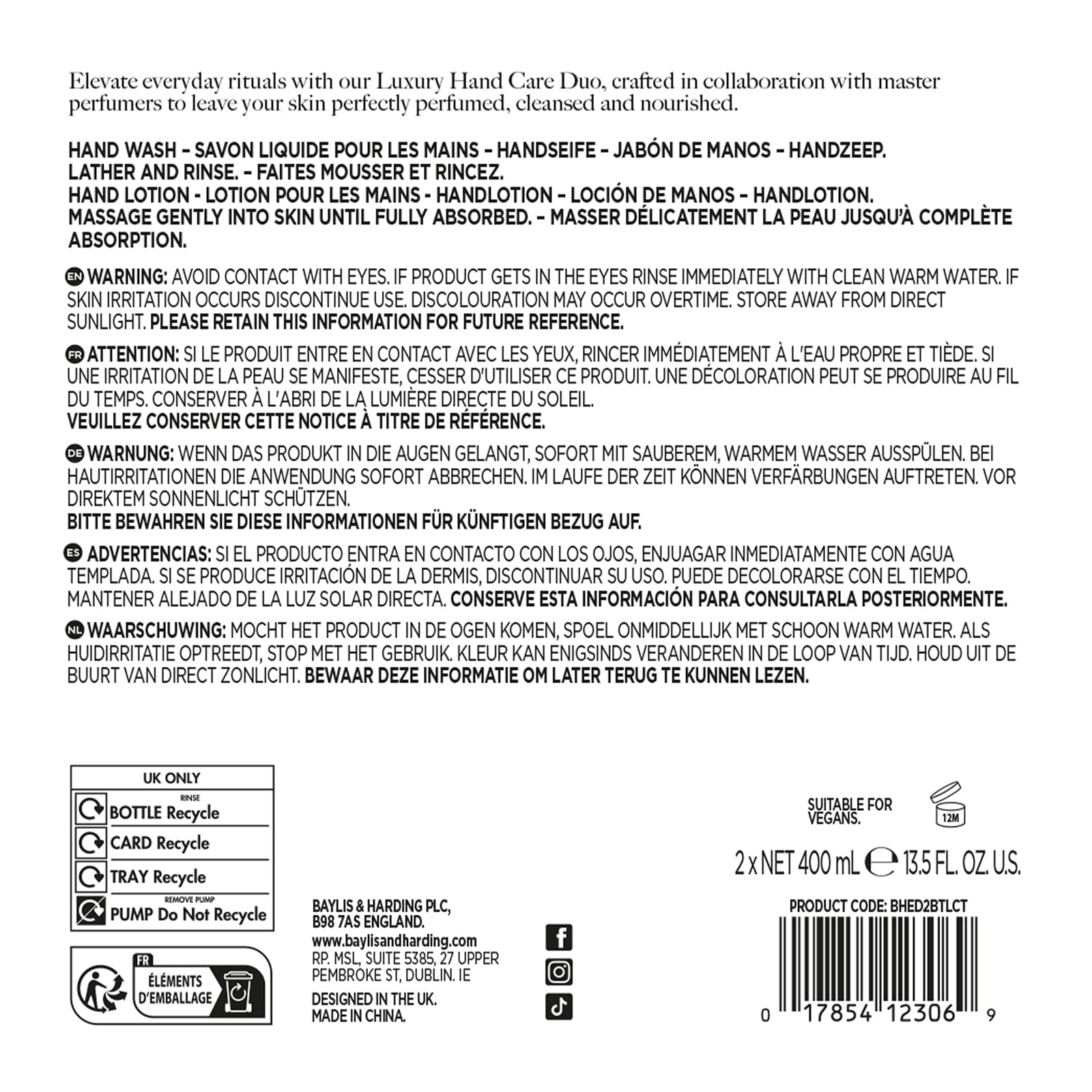 Baylis &amp; Harding The Edit Cherry Temptation 2er-Set, 400 ml Handseife 8