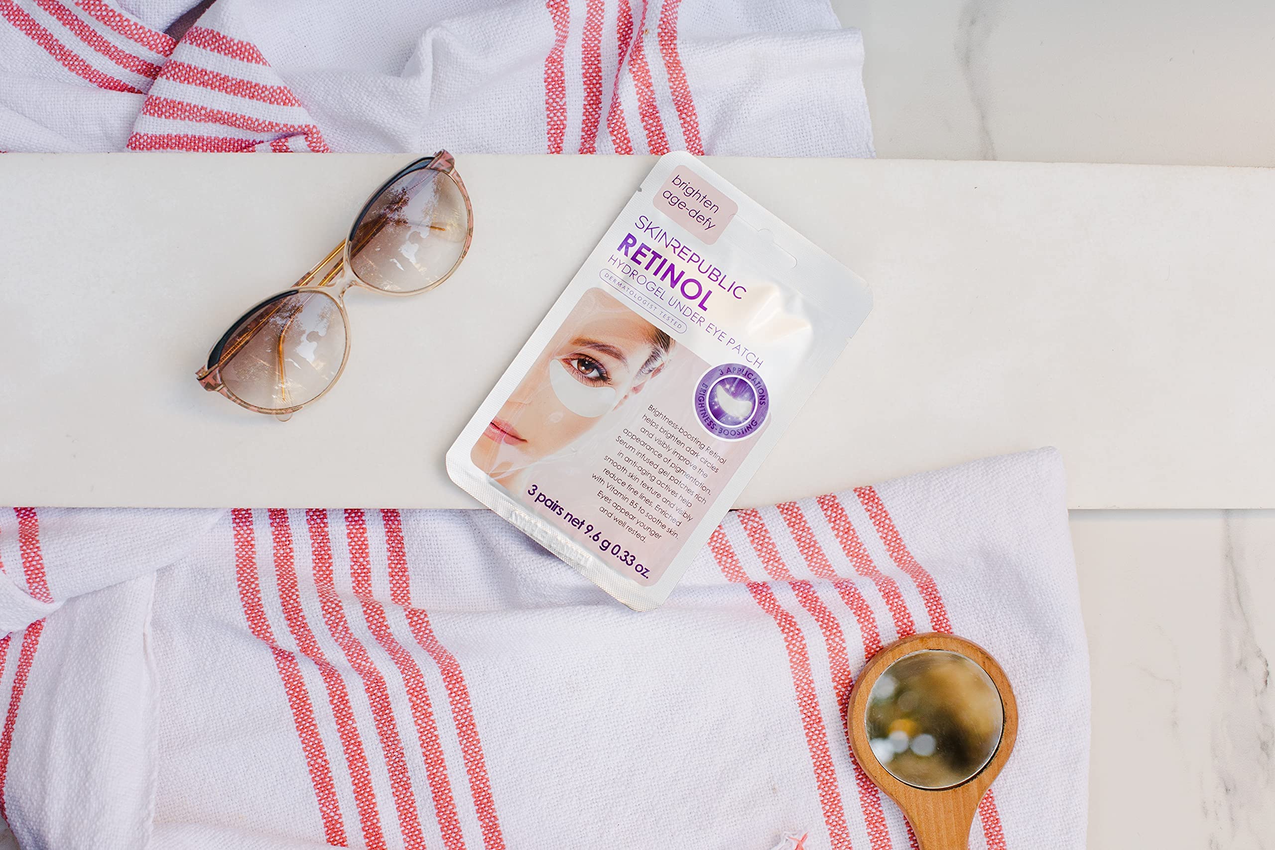 Skin Republic Retinol Hydrogel Under Eye Patches (3 Pairs) | Reduces Wrinkles, Dark Circles & Puffiness 7