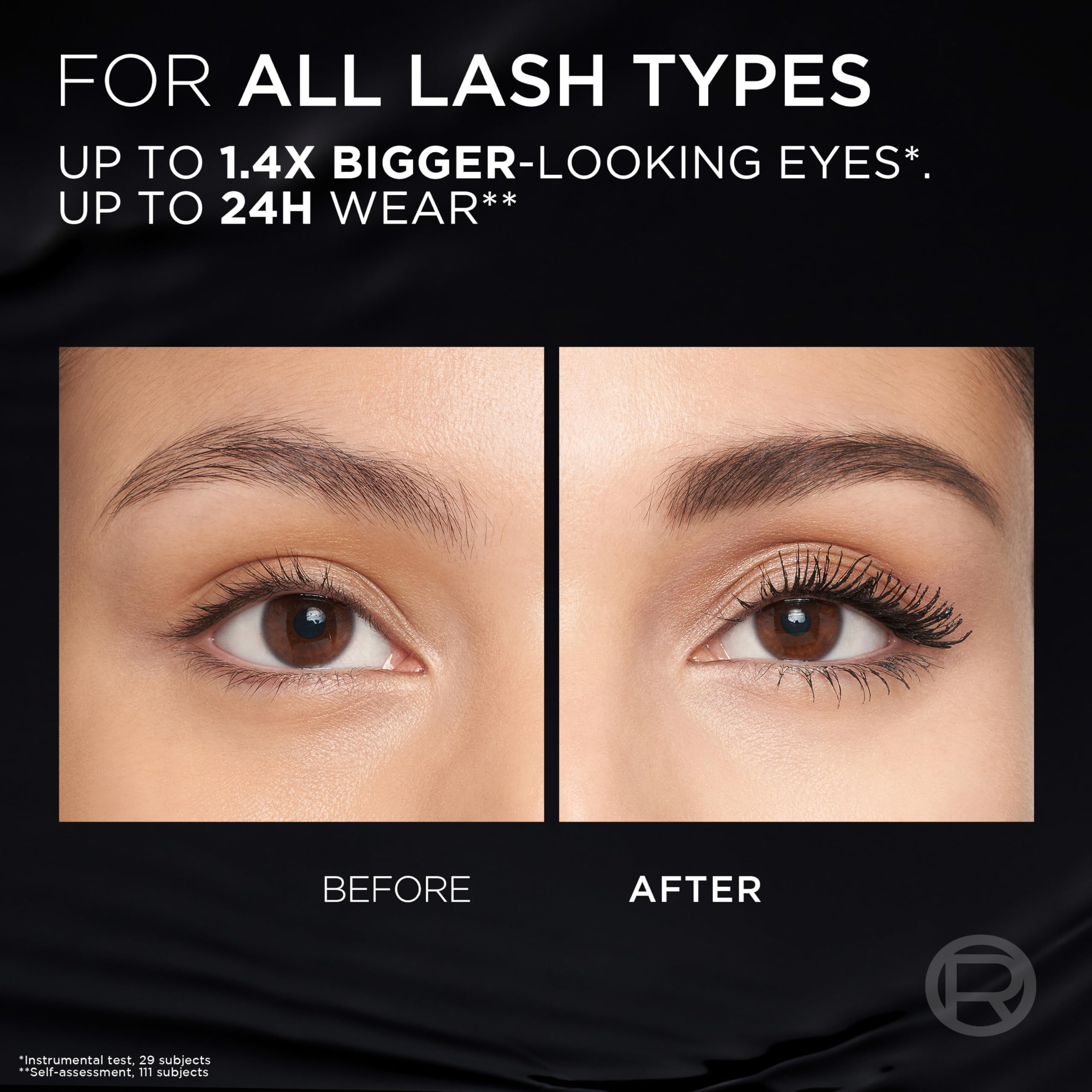 L'Oréal Paris Panorama All Night Mascara - 24H Wear, Panoramic Volume, Black 5