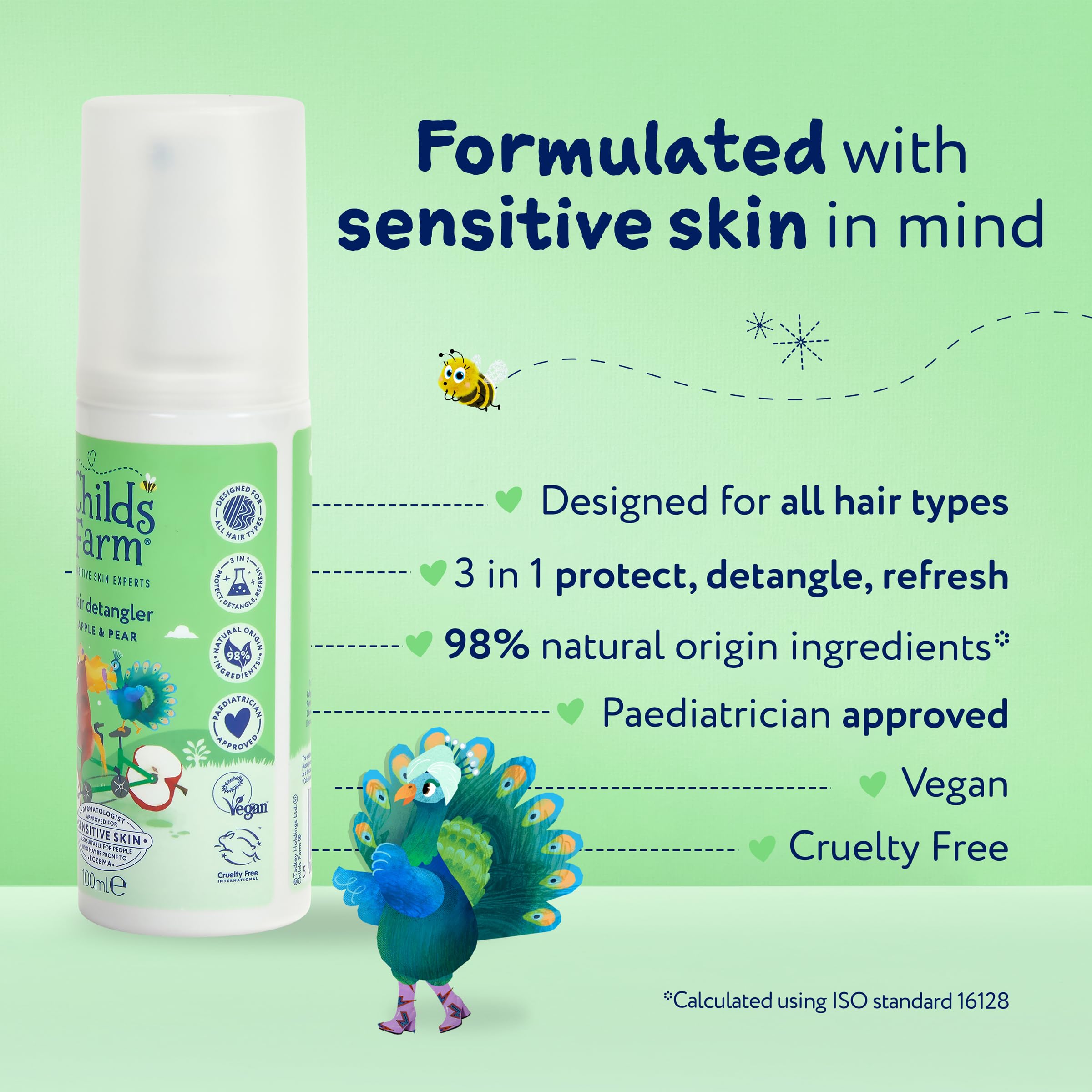 Childs Farm 3 in 1 Hair Detangler Spray with Heat Styling Protector, Apple & Pear 7