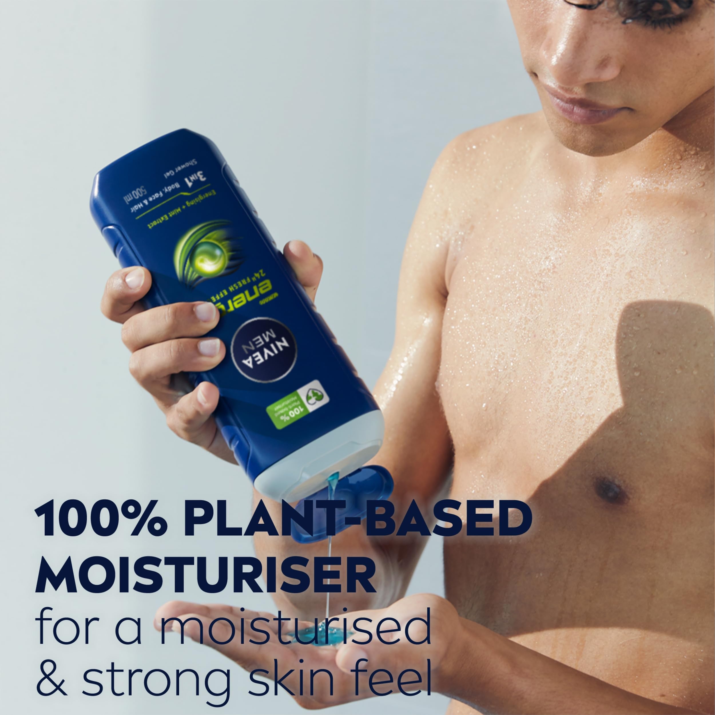 NIVEA MEN Energy 3-in-1 Shower Gel with Mint Extract, 500 ml 4