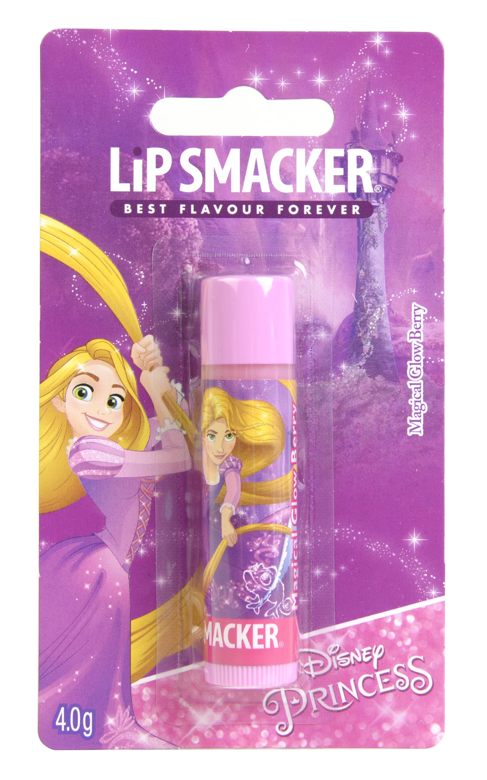 Lip Smacker Disney Princess Rapunzel Lip Balm - Magical Glow Berry Flavour for Soft Lips
