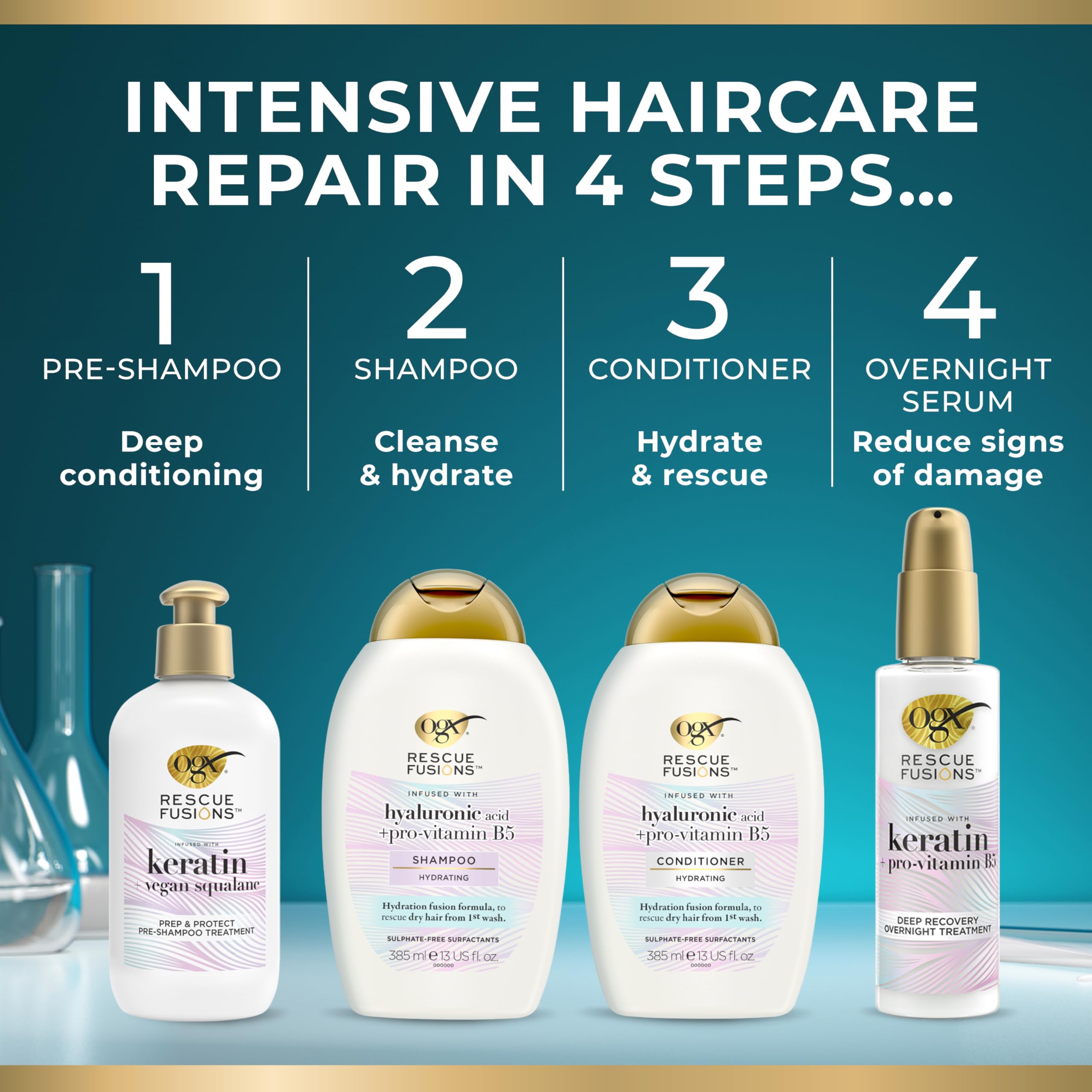 OGX Rescue Fusions Deep Recovery Overnight Hair Treatment with Keratin