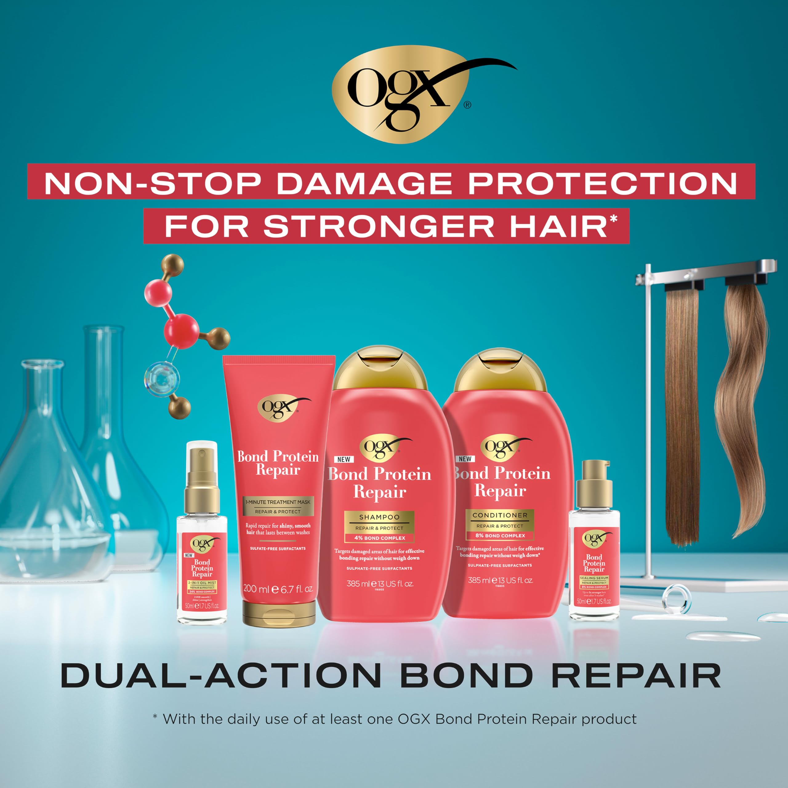 OGX Bond Protein Repair 1 Minute Treatment Mask for Rapid Repair and Shine, 200ml 4