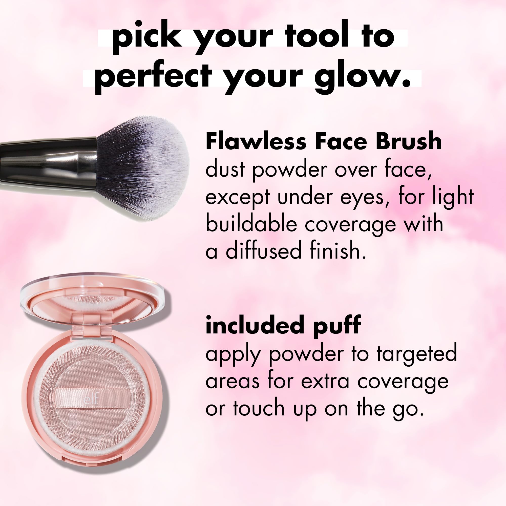 e.l.f. Halo Glow Powder Filter Pressed Finishing Powder, Fair Neutral Cool, Buildable Coverage 6