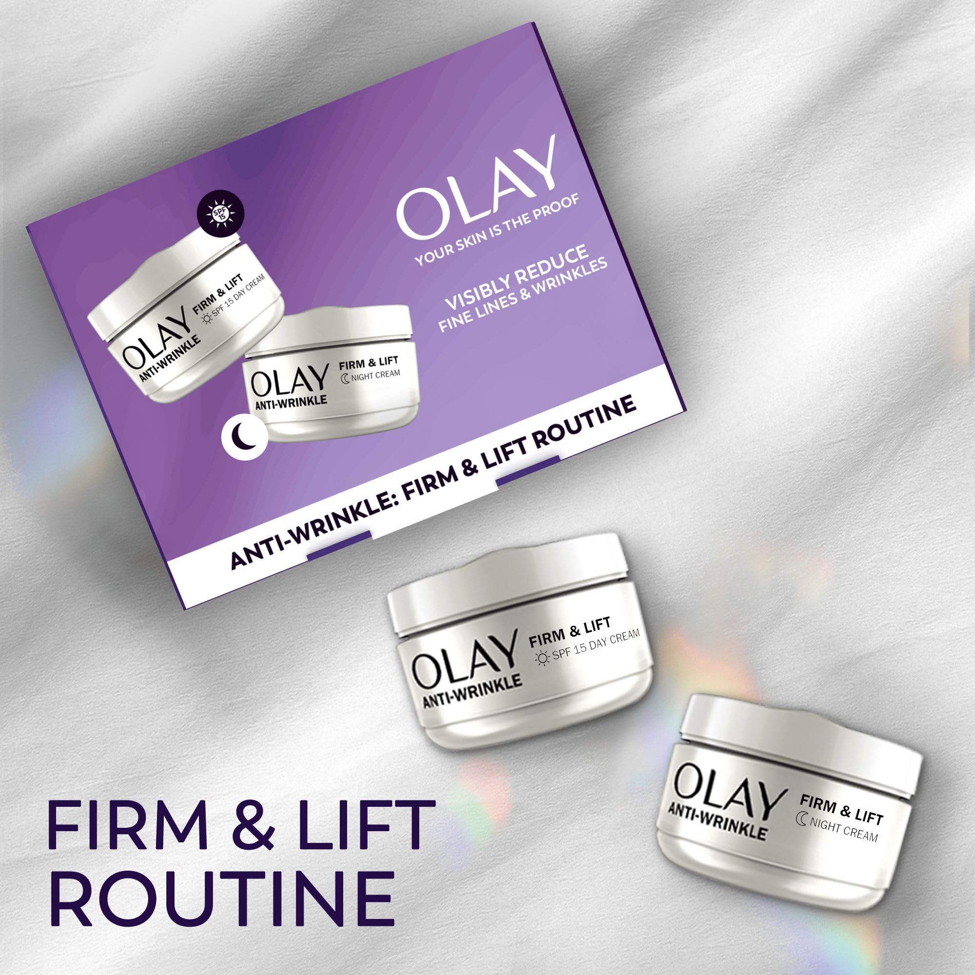 Olay Anti-Wrinkle Firm & Lift Giftset with SPF15 Day Cream and Night Cream