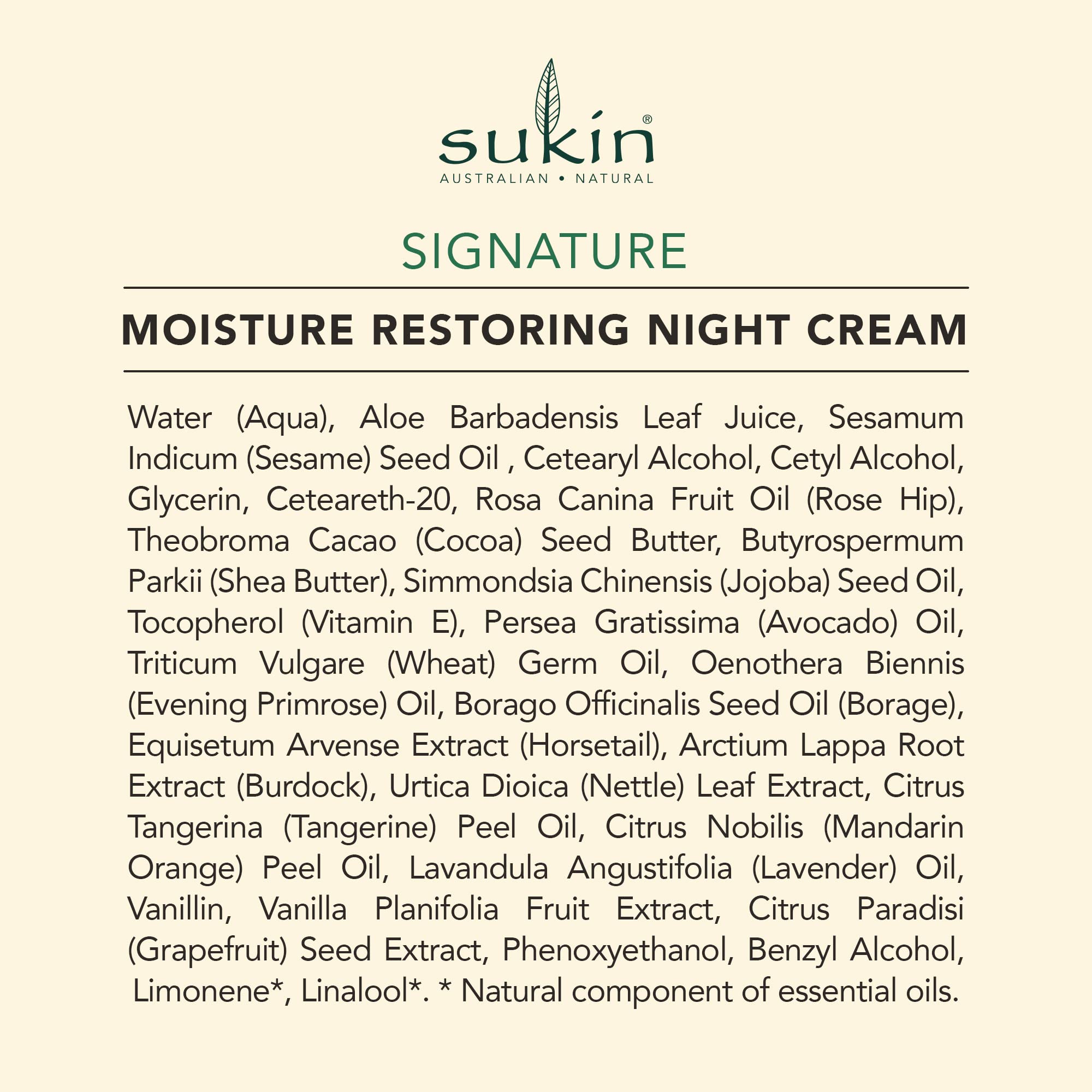Sukin Moisture Restoring Night Cream for Sensitive Skin, 120ml 5
