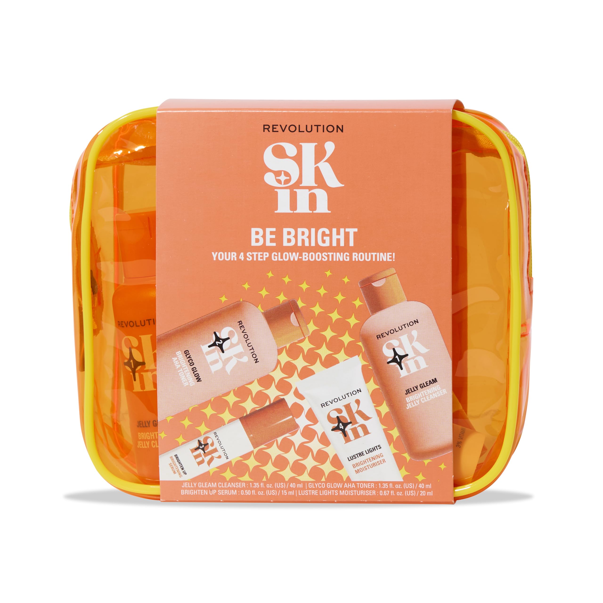 Revolution Skin, Be Bright 4-Schritte-Starterset, Aufhellendes Hautpflege-Set inkl.