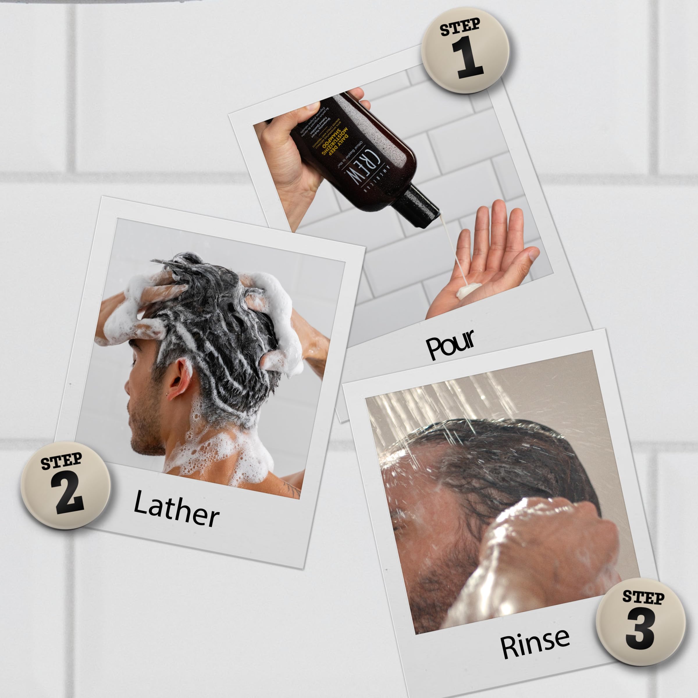 American Crew Daily Deep Moisturising Shampoo for Normal to Dry Hair, Vegan & Silicone Free (250ml) 5