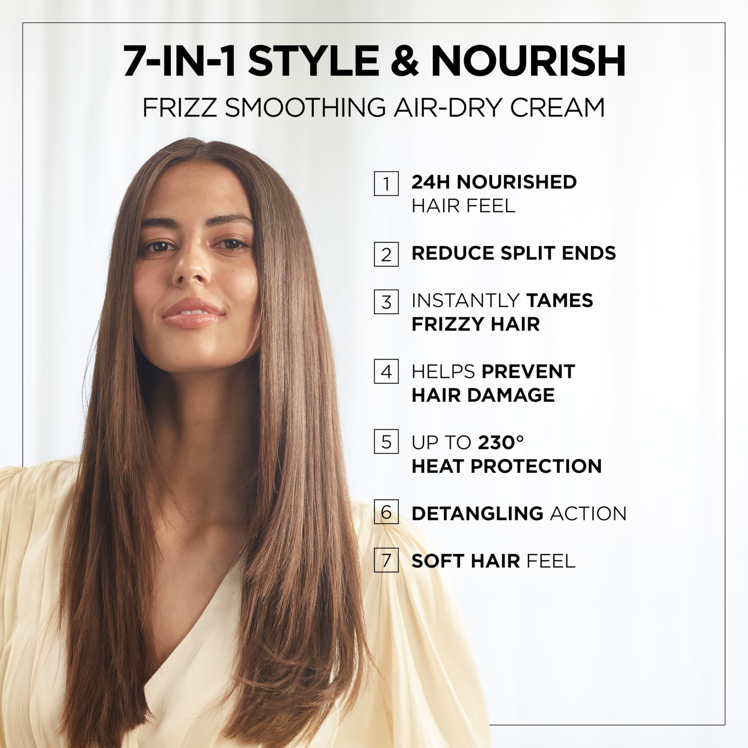 Wella Deluxe Anti-Frizz-Creme für trockenes Haar | Anti-Frizz | Hitzeschutz | Reduziert Spliss | Mit Olivenöl-Derivat | Für raues oder geschädigtes Haar | Leichter Halt | 7-in-1 Styling &amp; Pflege, 150 ml 3