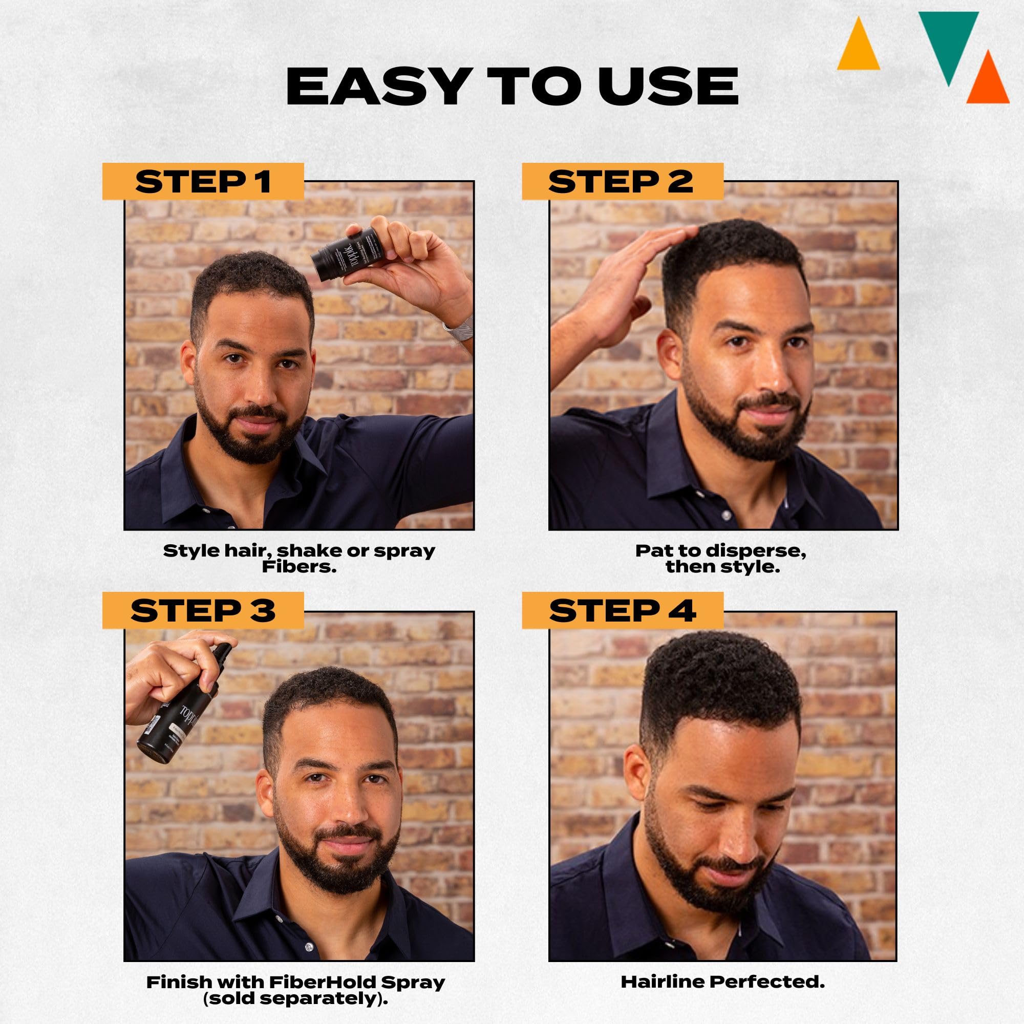 Toppik Haarverdichtungsfasern Pulver, Schwarz, 27,5 g Flasche – für ein volleres Aussehen 8