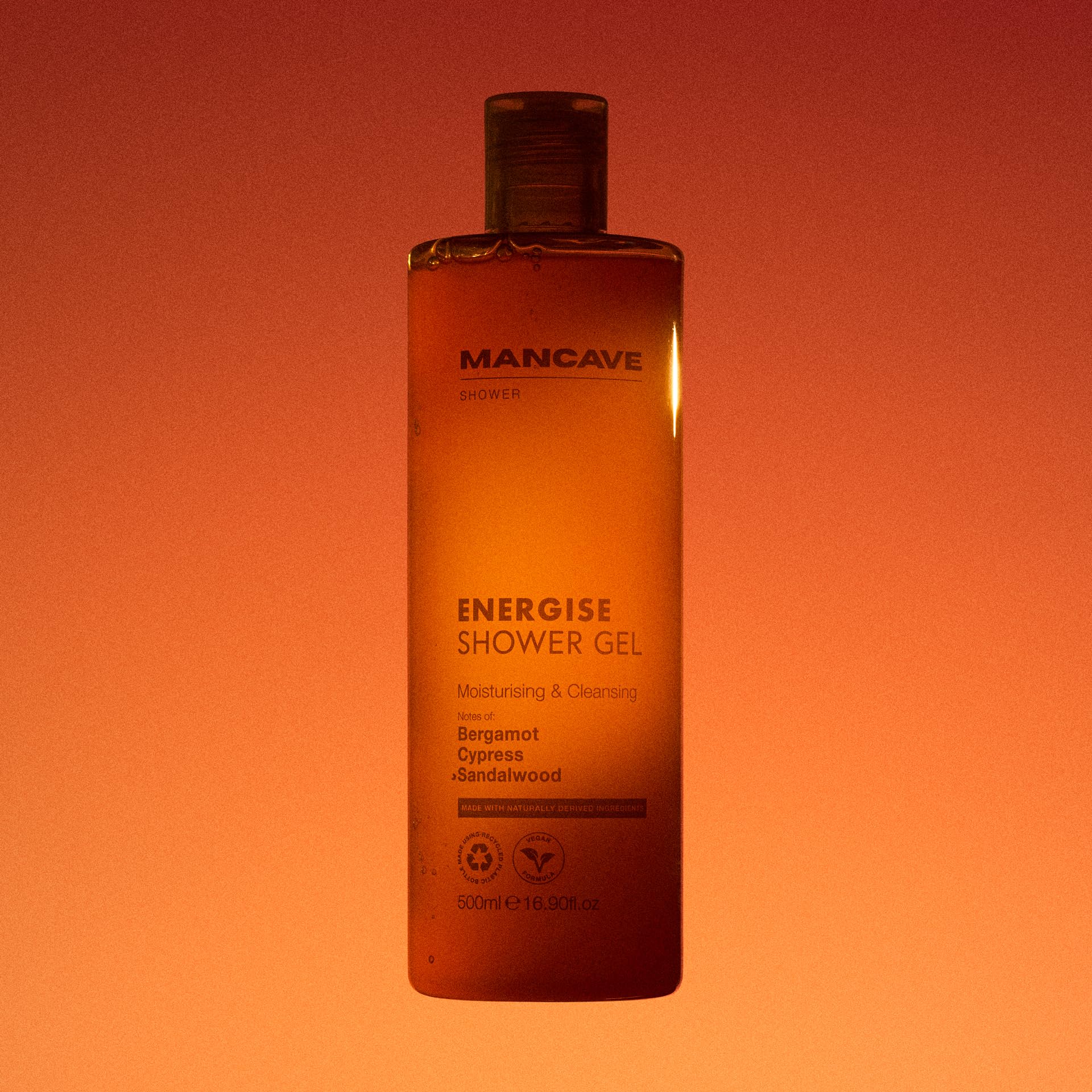 ManCave Energise Shower Gel for Men with Bergamot, Musk, and Sandalwood 3