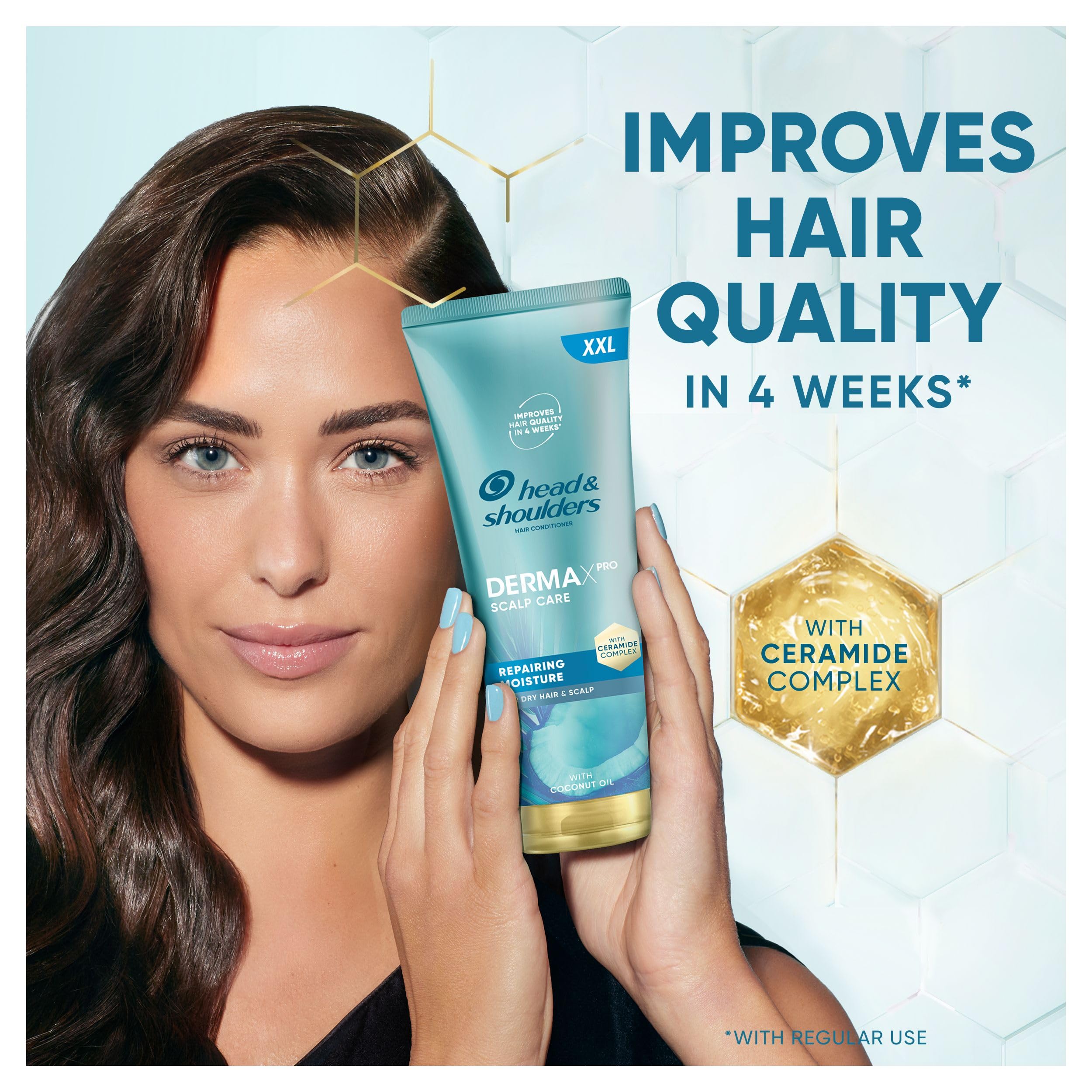 Head & Shoulders DermaXPro Repairing Moisture Lightweight Conditioner for Dry, Damaged Hair 350ml