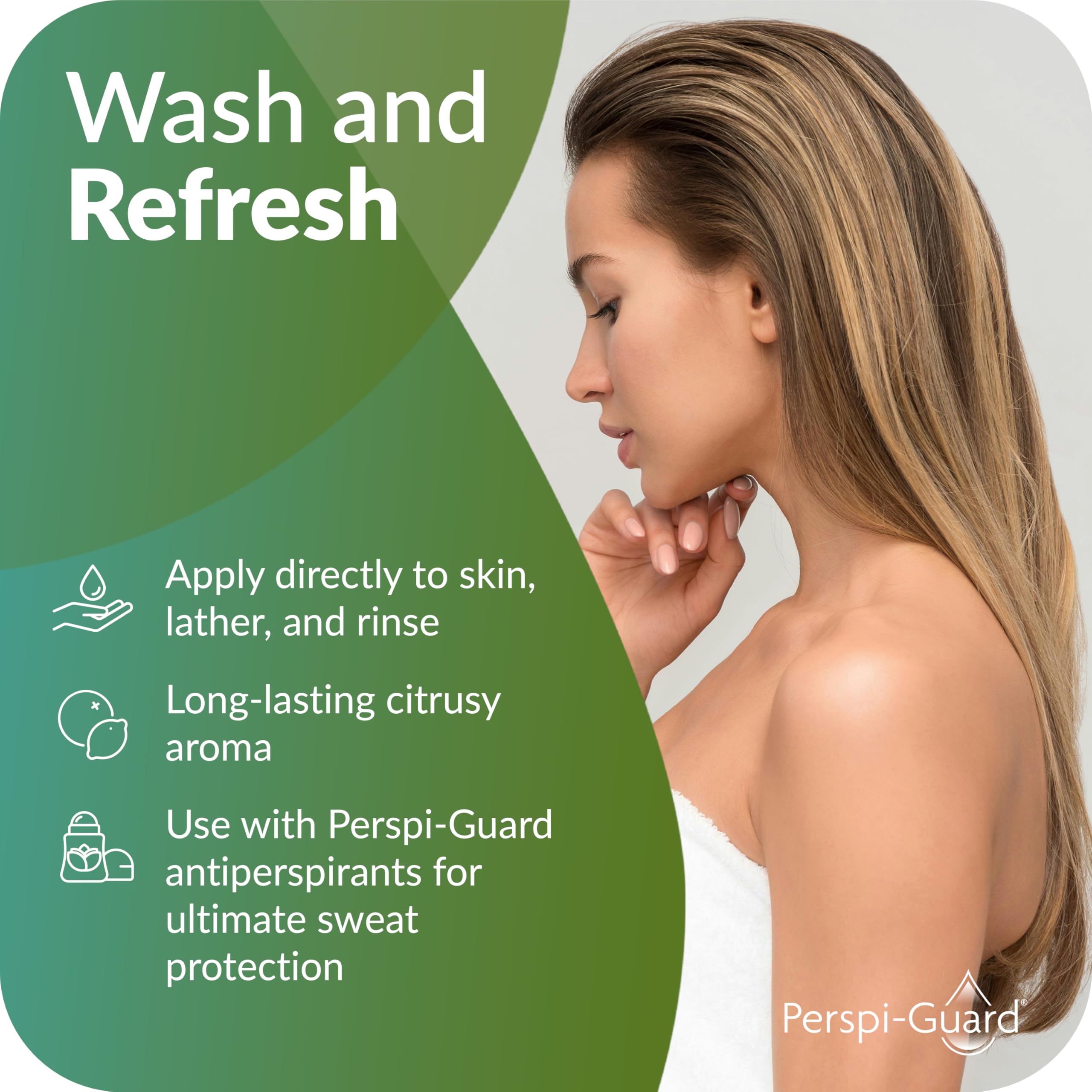 Perspi-Guard Neroli Duftendes, geruchshemmendes, antibakterielles Duschgel für Männer &amp; 5