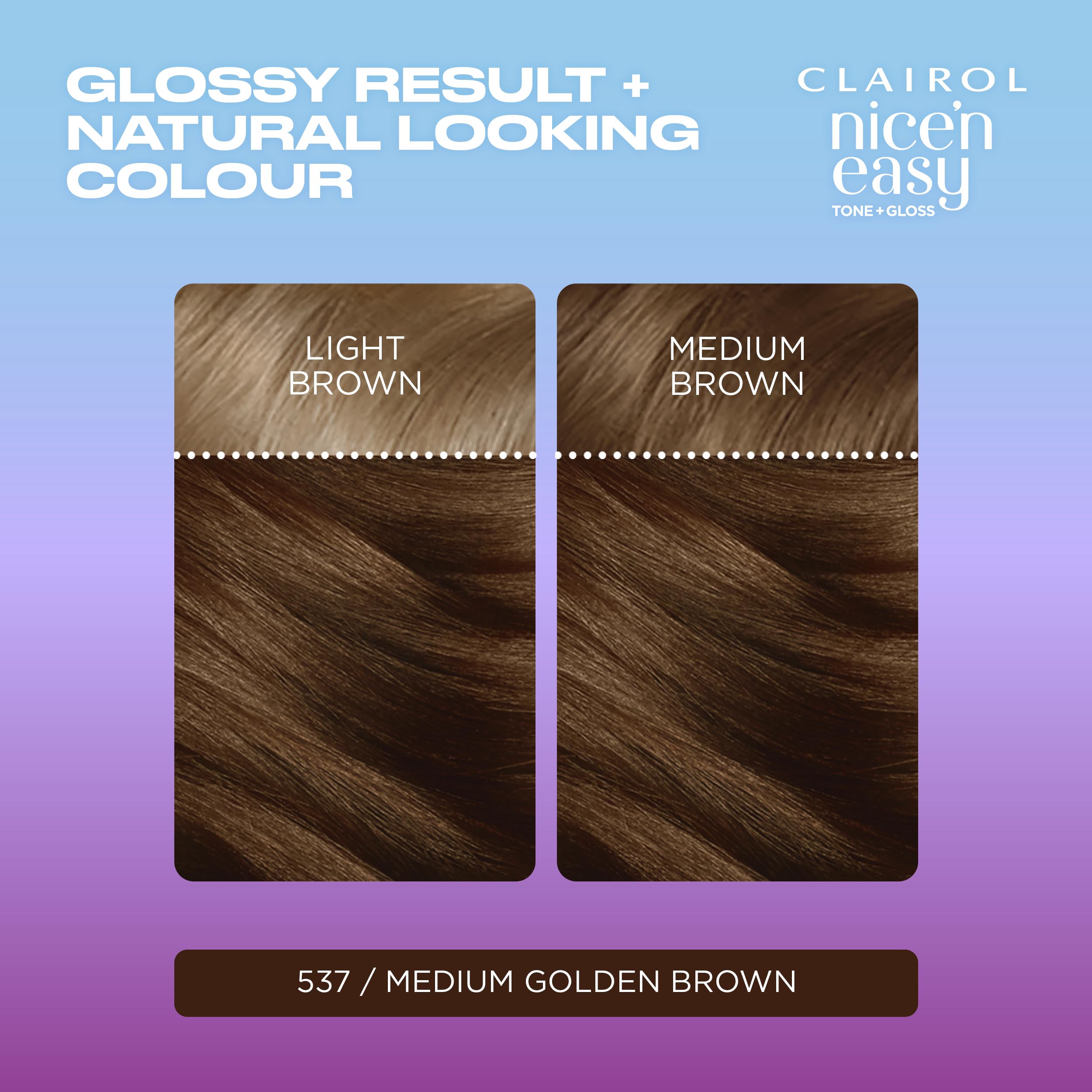 Clairol Nice'n Easy Tone+Gloss Semi Permanent Hair Dye - 537/78 Medium Gold 3