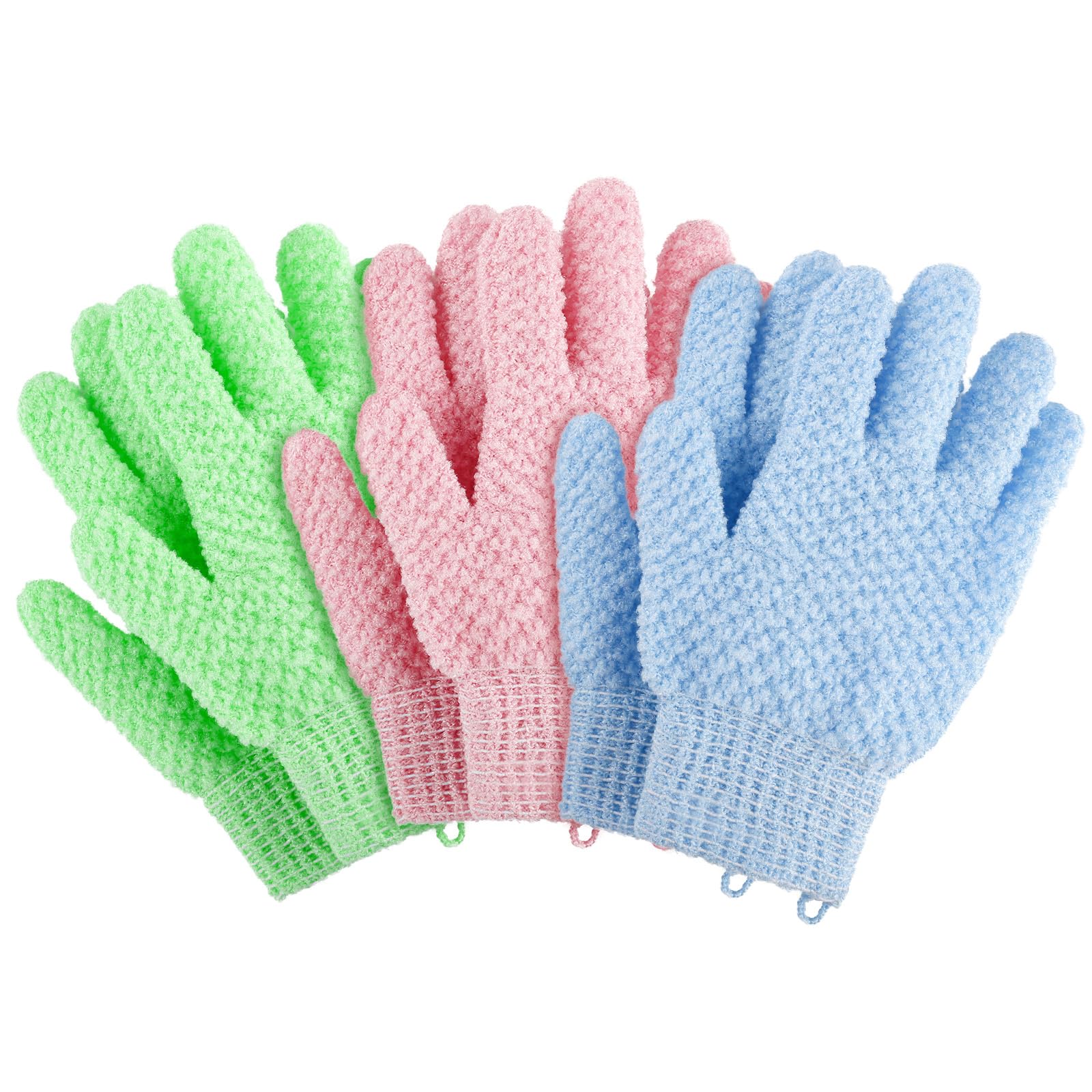 Admygo 6-Piece Exfoliating Wash Gloves Set for Deep Body Scrub and Smooth Skin