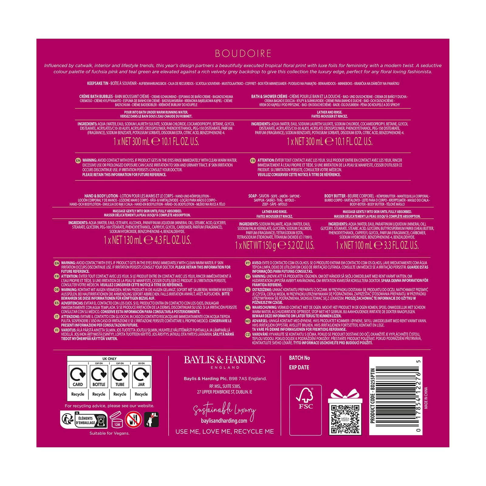Baylis &amp; Harding Boudoire Tropical Paradise Luxus-Verwöhnset in der Dose – veganfreundlich 7