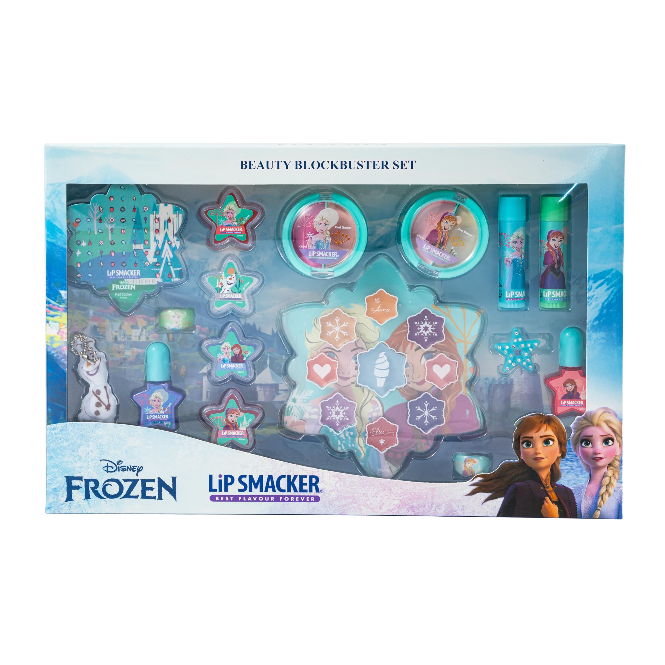 Lip Smacker Frozen Blockbuster All-in-One Makeup Gift Set with Lip Balms