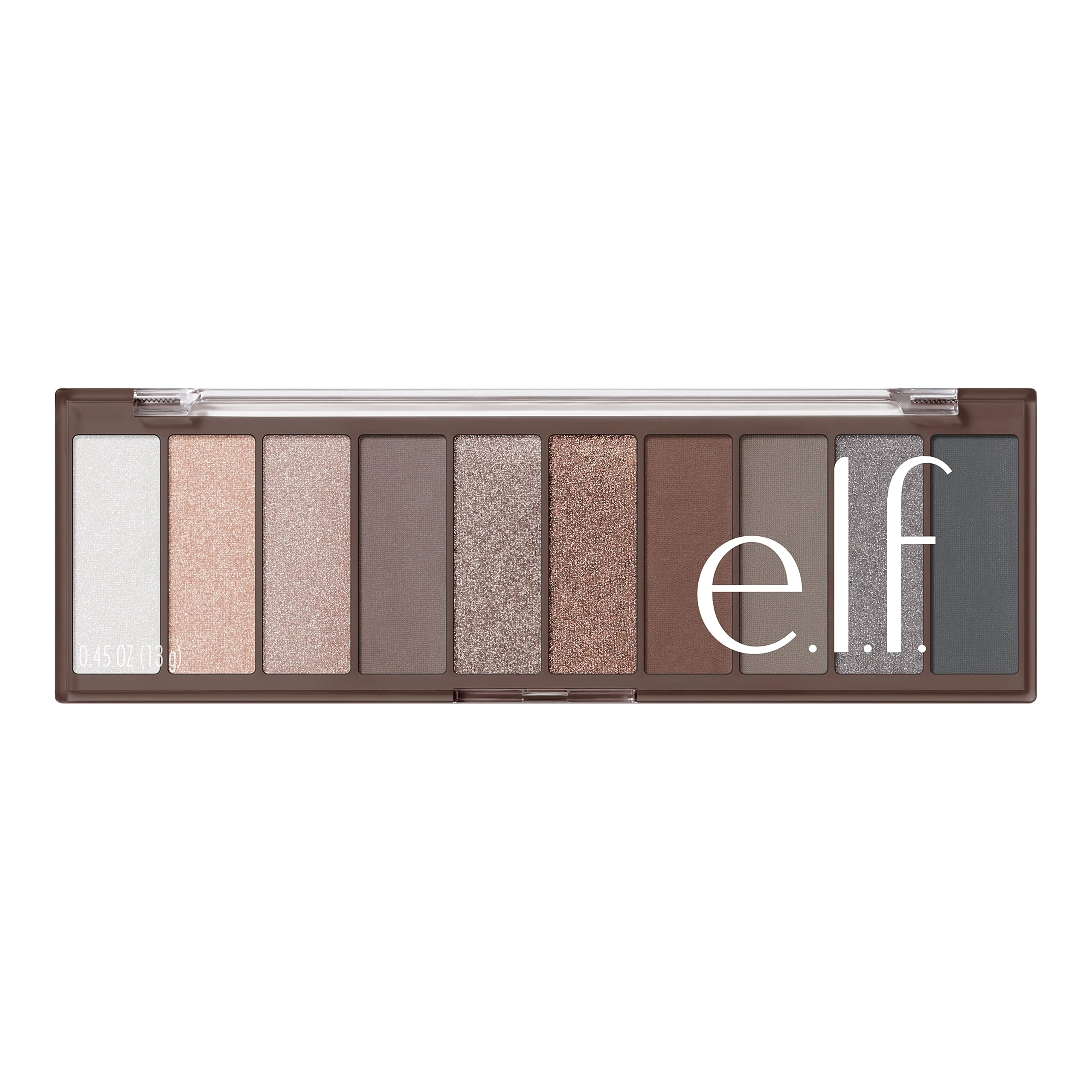 elf Perfect 10 Lidschattenpalette, zehn hochpigmentierte Nude-Töne, leicht verblendbare Formel, vegan und tierversuchsfrei, für den perfekten Smokey-Eye-Look (Verpackung kann variieren) 4