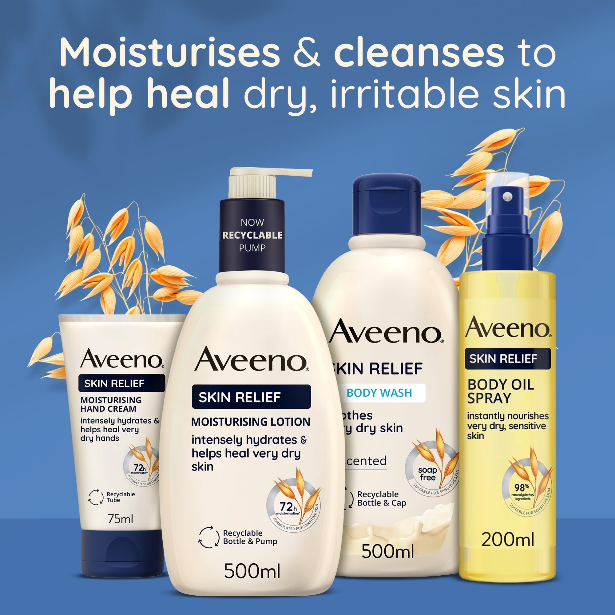 Aveeno Skin Relief Moisturising Lotion with Soothing Triple Oat Complex & Shea Butter 500ml 6