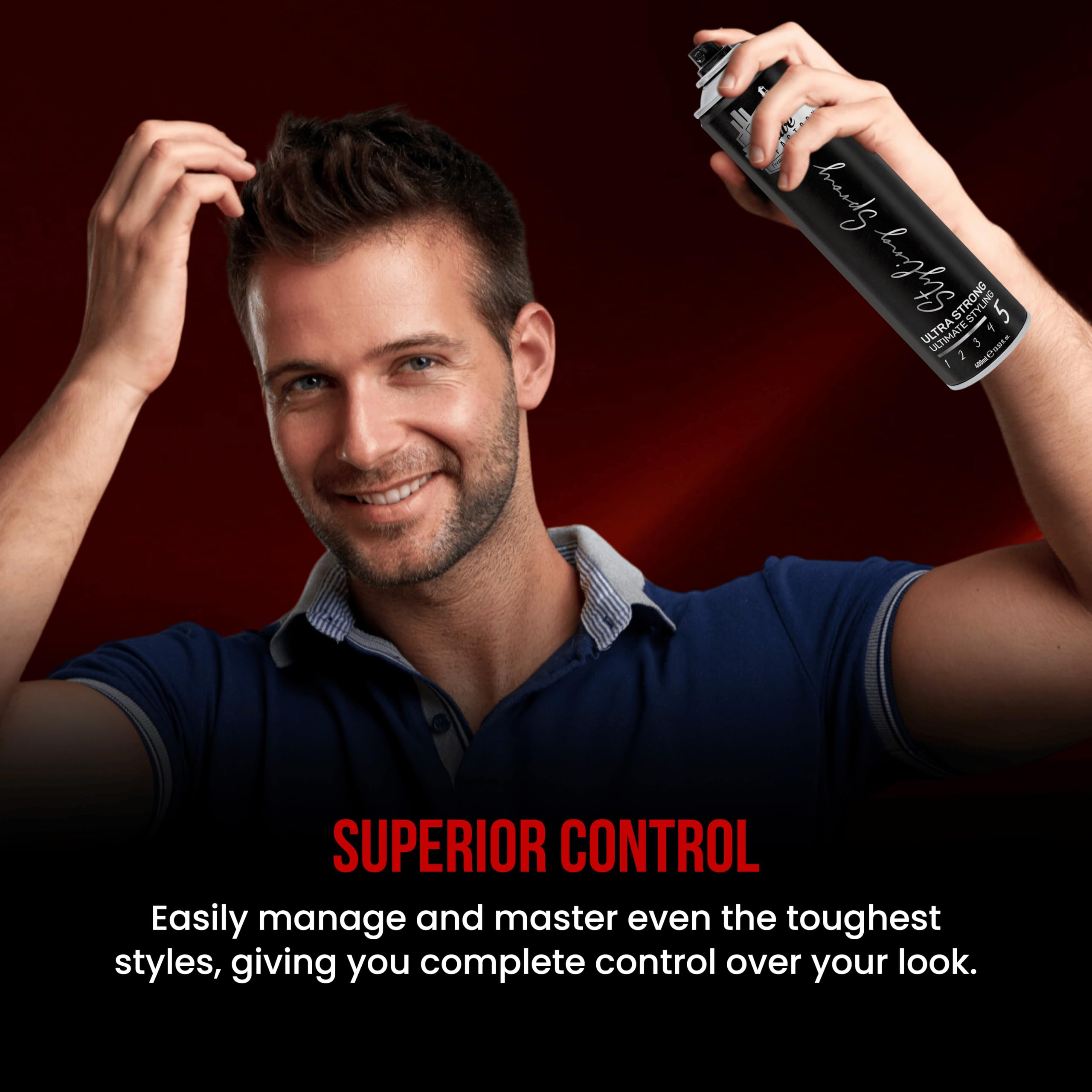 The Shave Factory Ultra Strong Styling Spray for Long-Lasting Hold, 400 ml 3