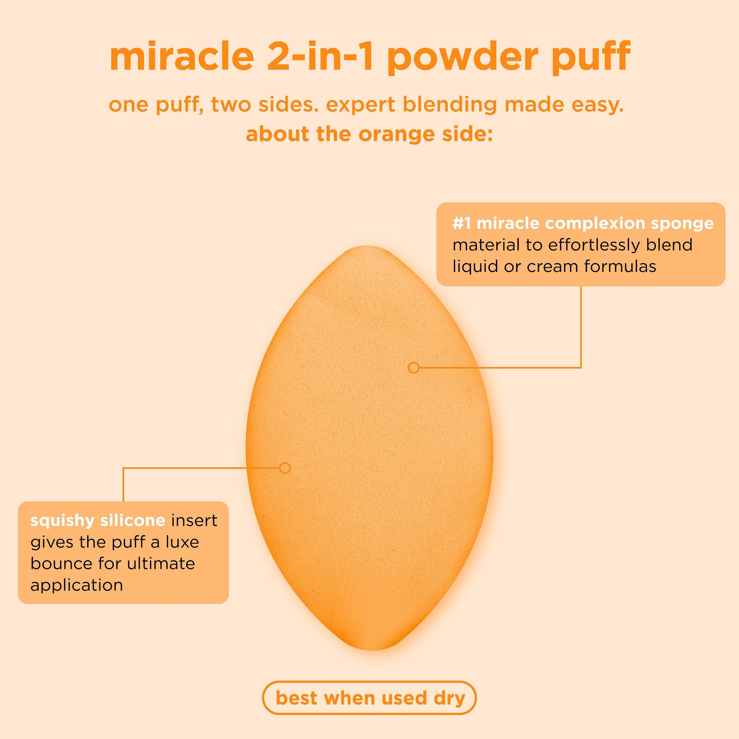 Real Techniques Miracle 2-in-1 Puderquaste, doppelseitig, in Originalgröße, mit wendbarem Gummiband, Präzisionsspitze, für flüssige, cremige und pudrige Produkte, 1 Stück 4