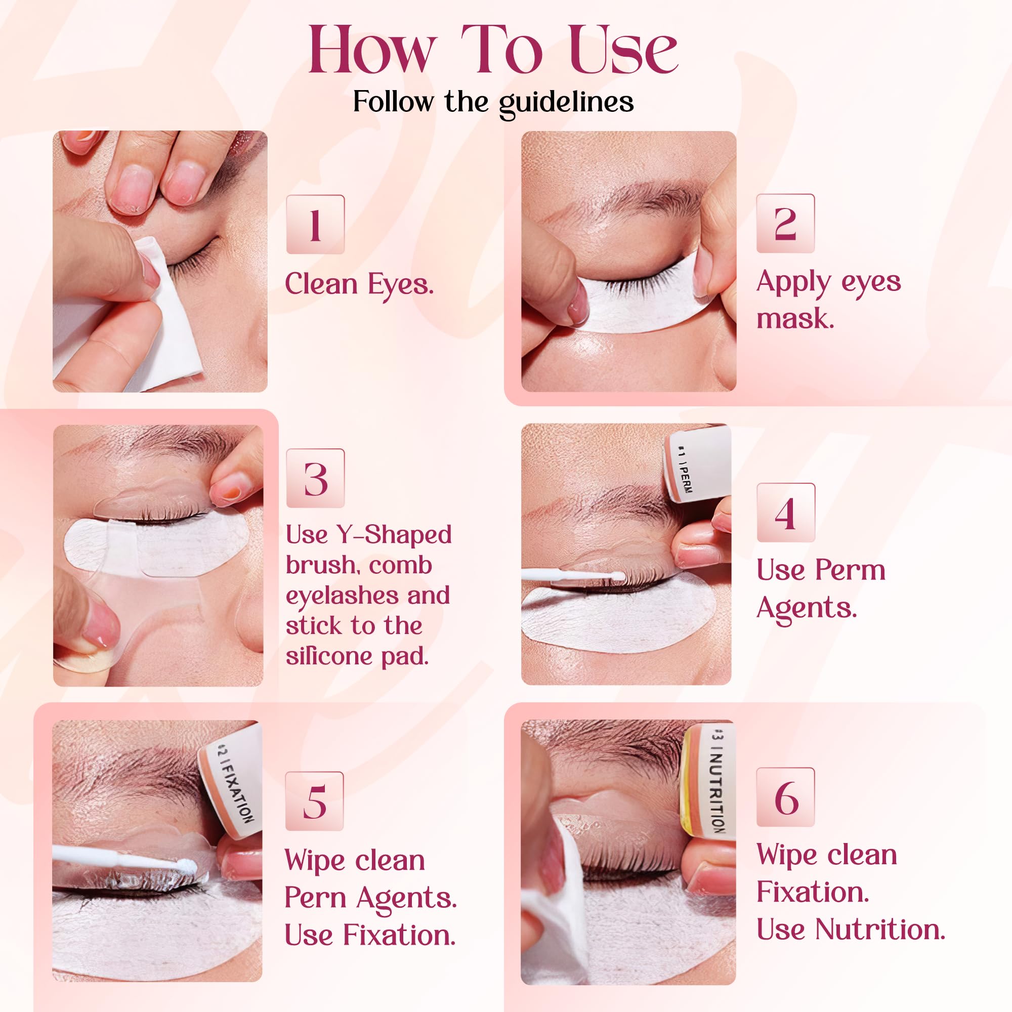 PORTENTUM 2024 Updated Eyelash Lift Kit for Professional Semi-Permanent Curls 6