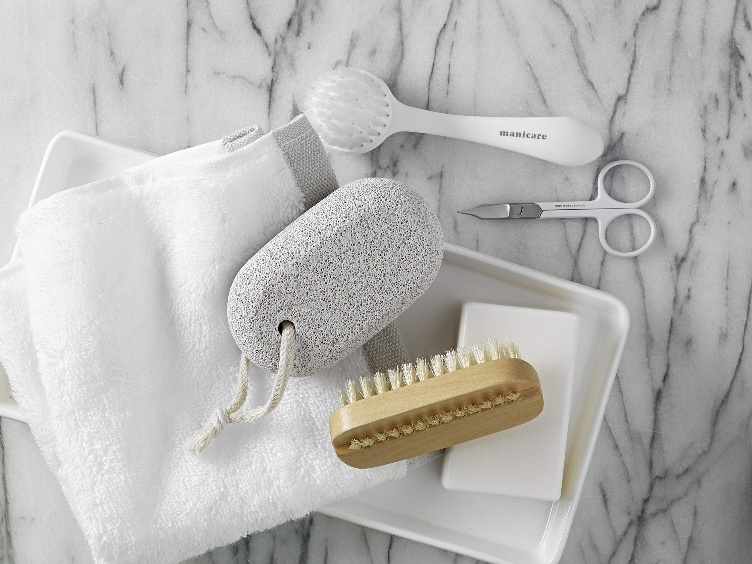 Manicare Double Sided Wooden Nail Brush for Hands and Toenails 4