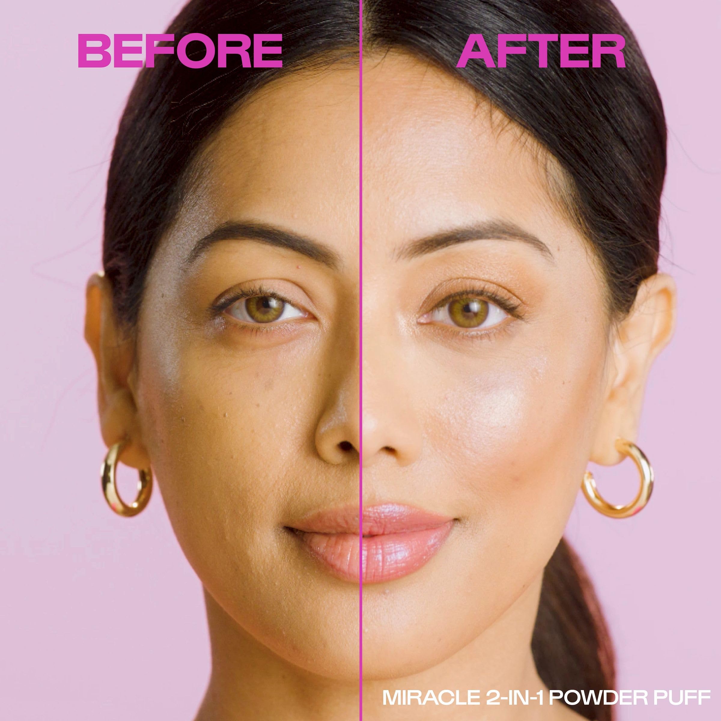 Real Techniques Miracle 2-in-1 Puderquaste + Reiseetui, doppelseitiger Make-up-Schwamm zum Verblenden, elastisches Band, Präzisions-Make-up-Schwamm und Puderquaste, für flüssige, cremige und pudrige Produkte, Reiseetui, 2 Stück 7