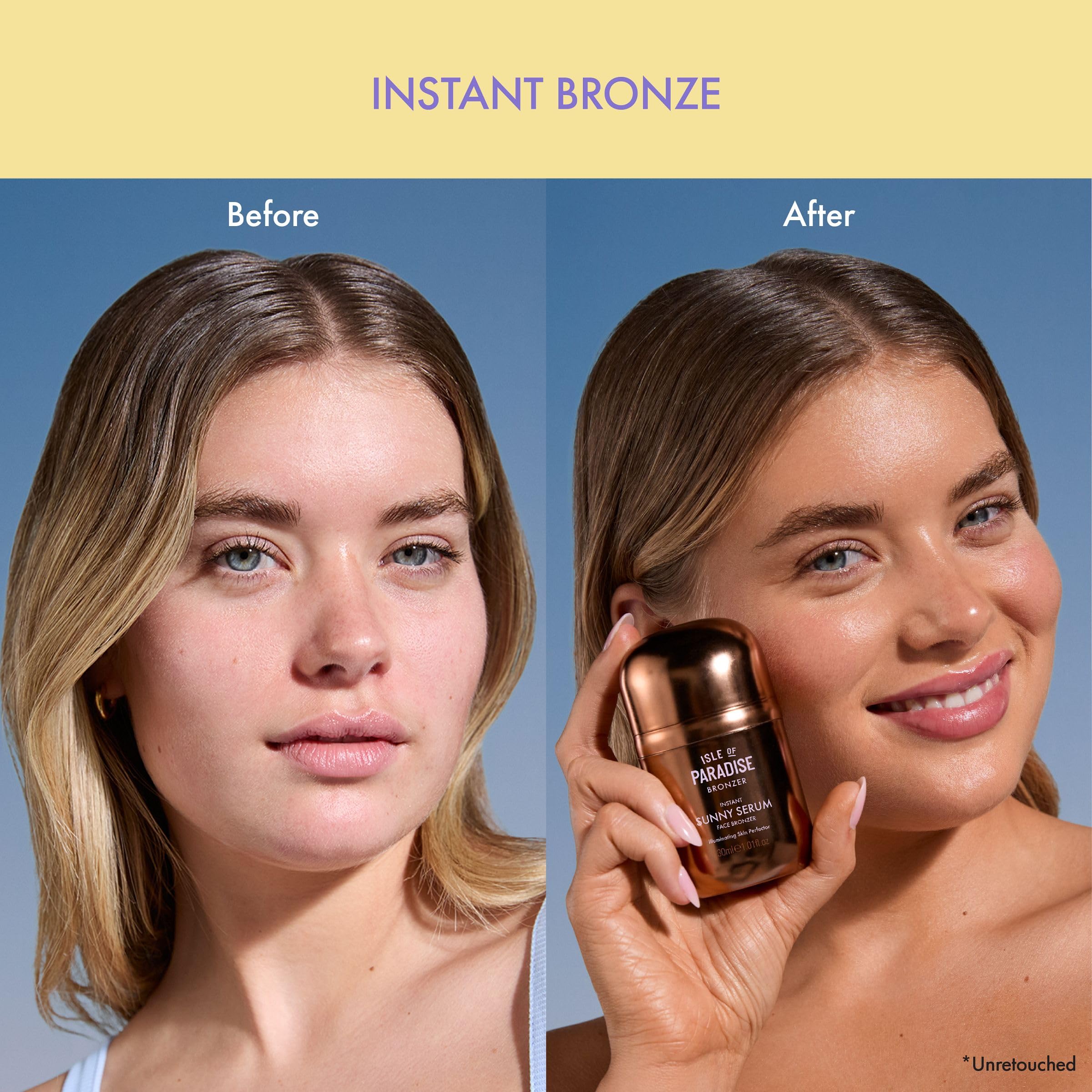 Isle of Paradise Sunny Serum Instant Face Bronzer with Niacinamide and Squalane