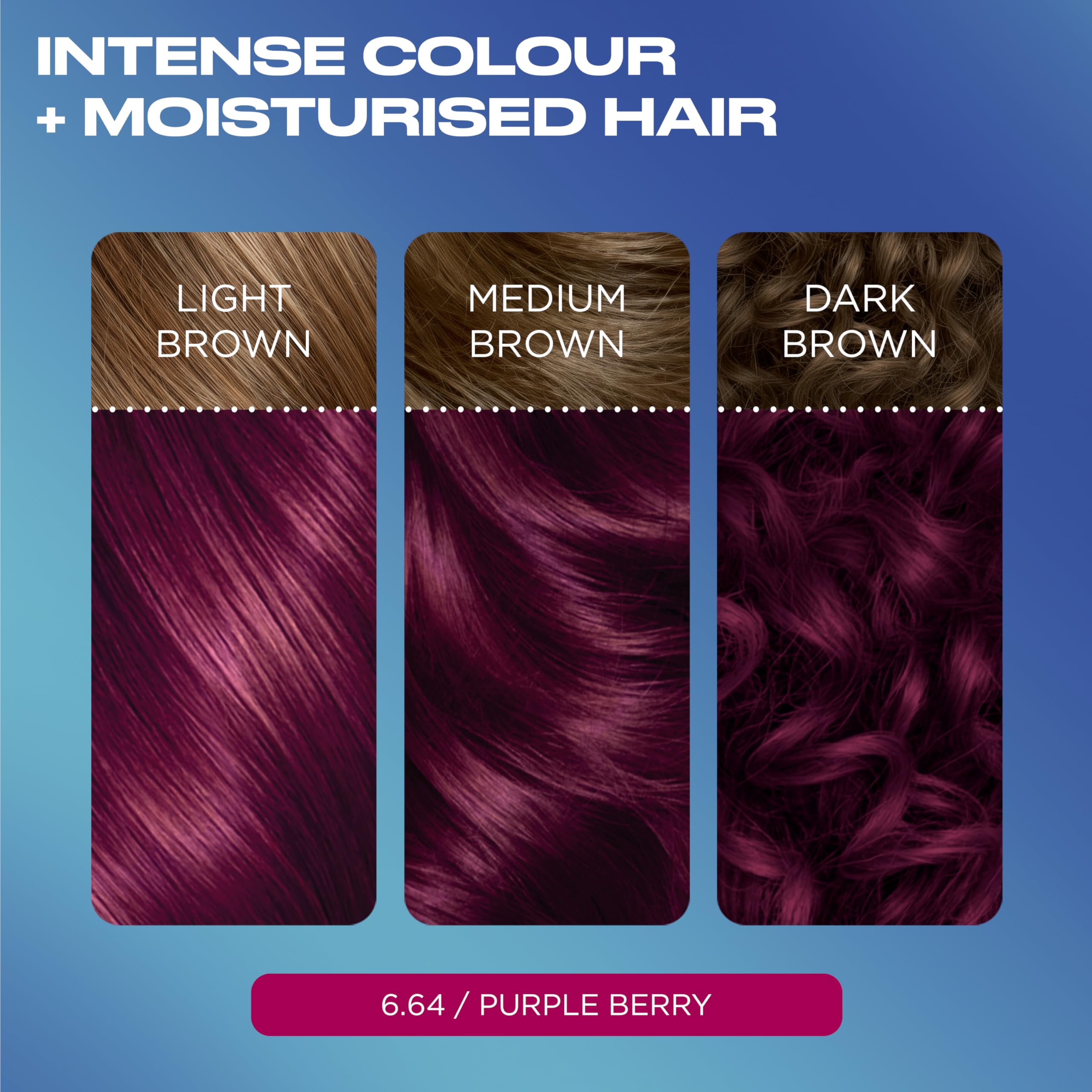 Clairol Nice N Easy Permanent Bold Hair Dye 6.64 Purple Berry Zero Ammonia 8