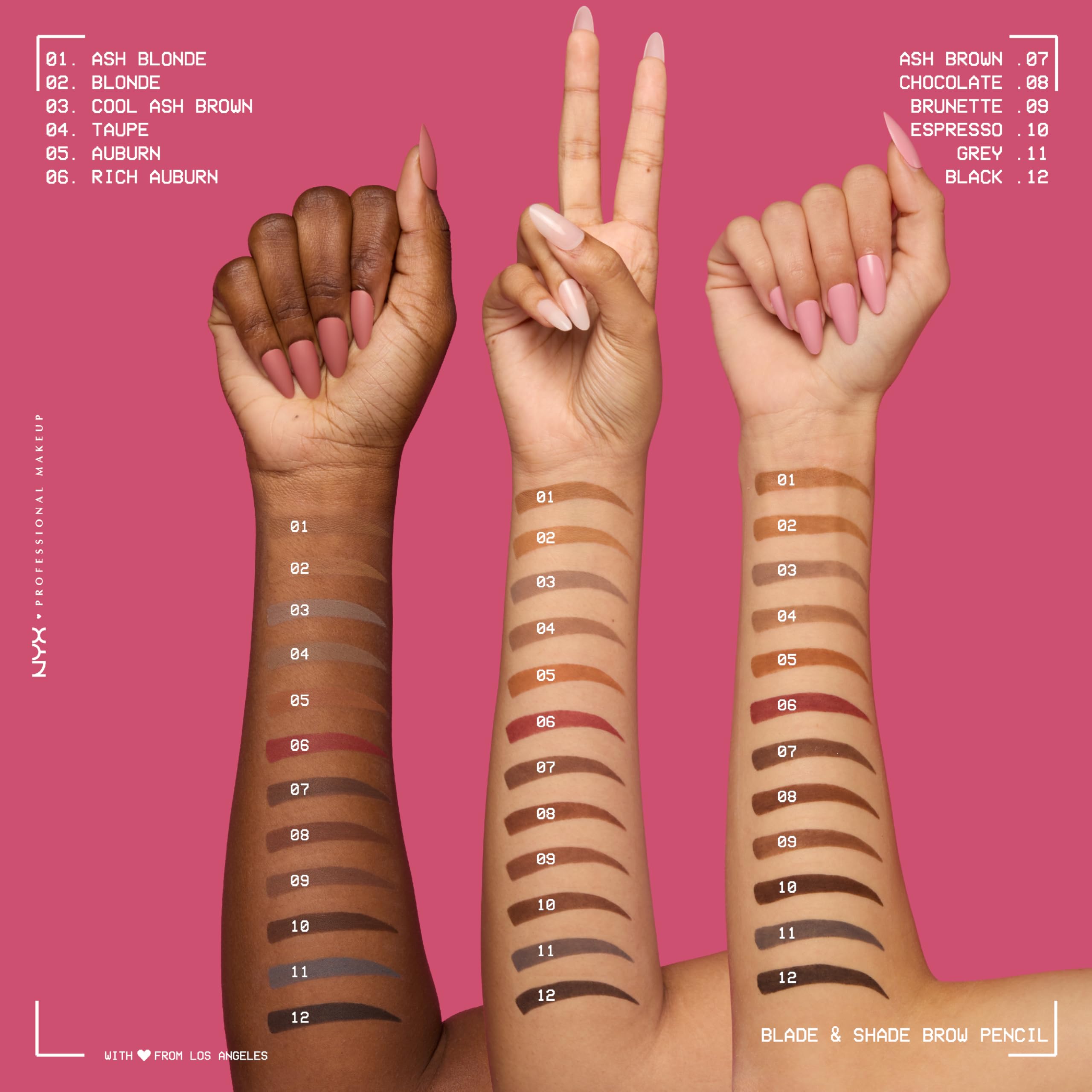 NYX Professional Makeup Blade & Shade Nano Brow Mechanical Pencil, Taupe, Up to 16HR Wear 9