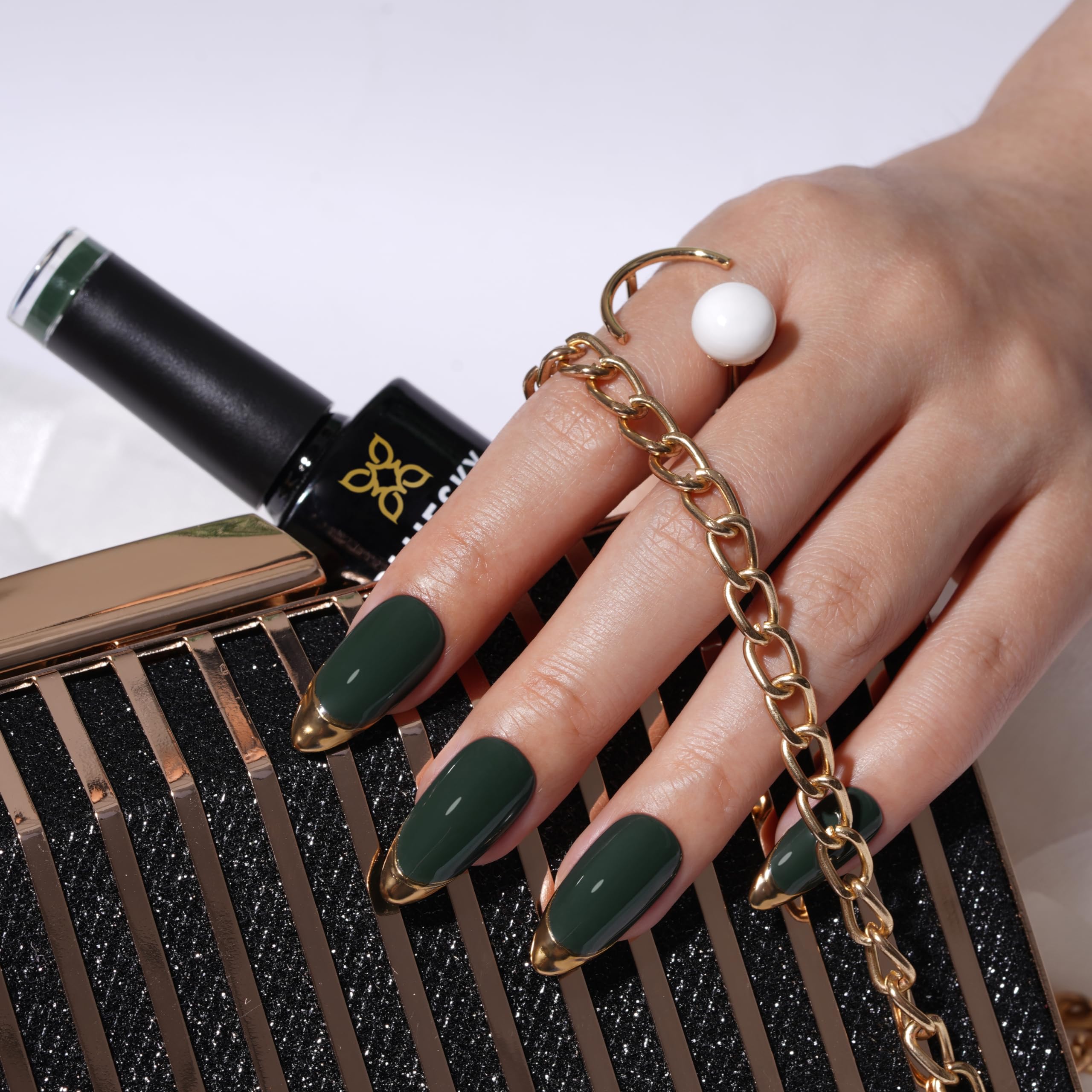 Bluesky Gel Nail Polish 10ml - Dark Humour (AW2318) Green Soak-Off Gel 3