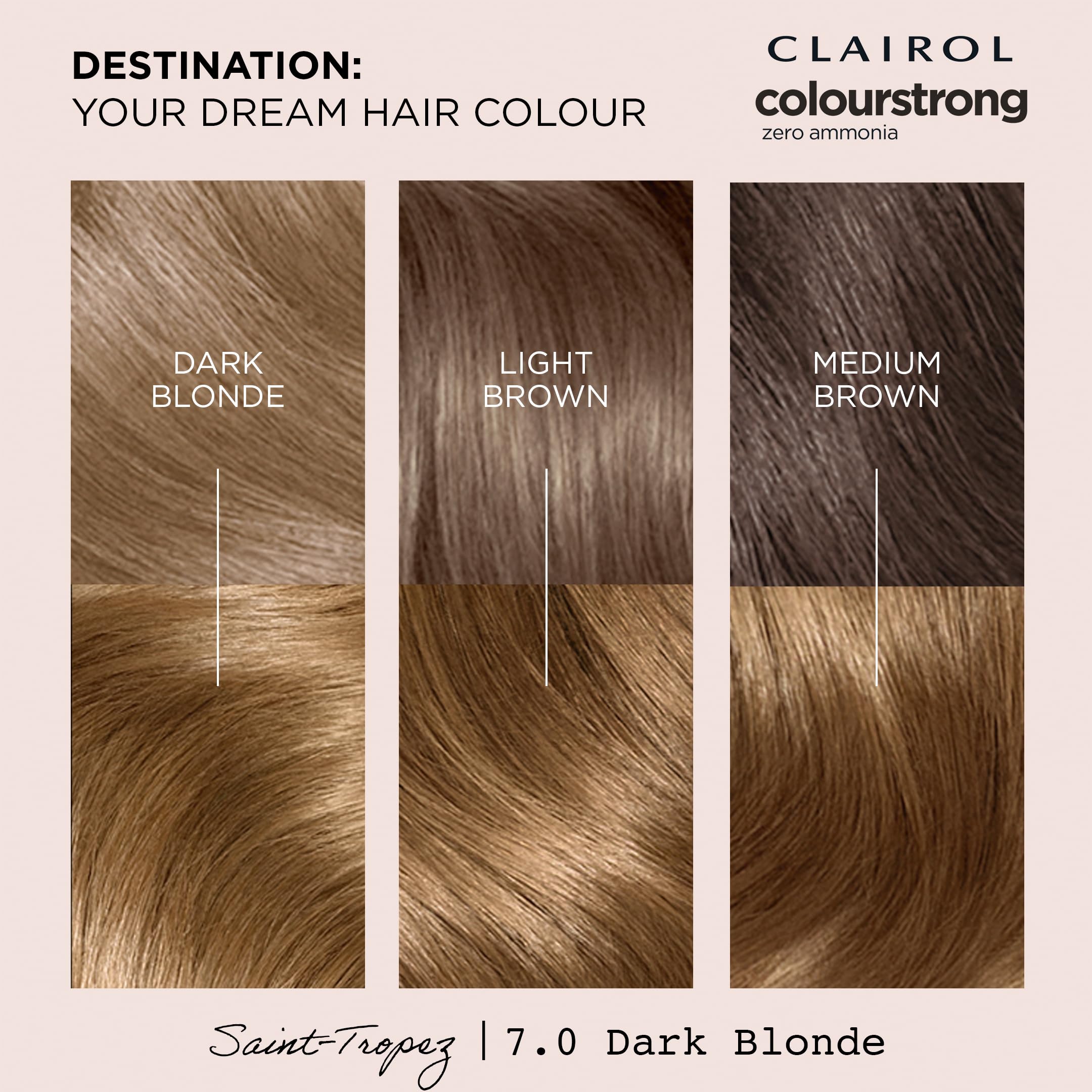 Clairol Colour Strong Permanente Haarfarbe – 7.0 Dunkelblond