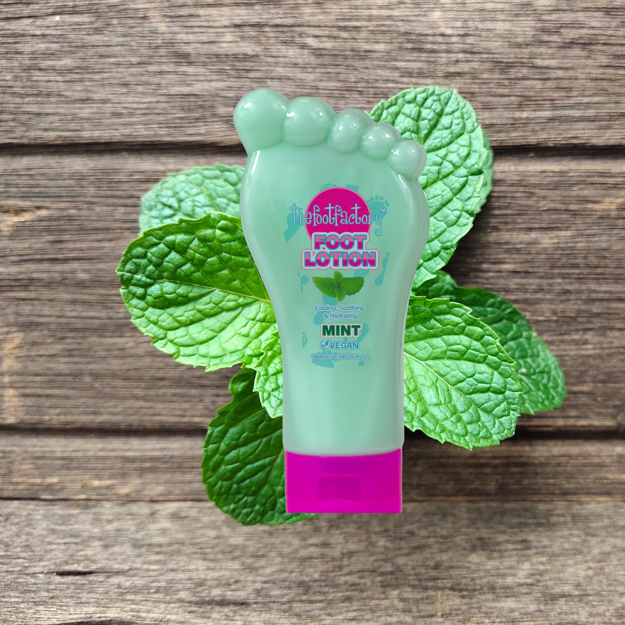 The Foot Factory Peppermint Foot Lotion for Soothing and Hydration