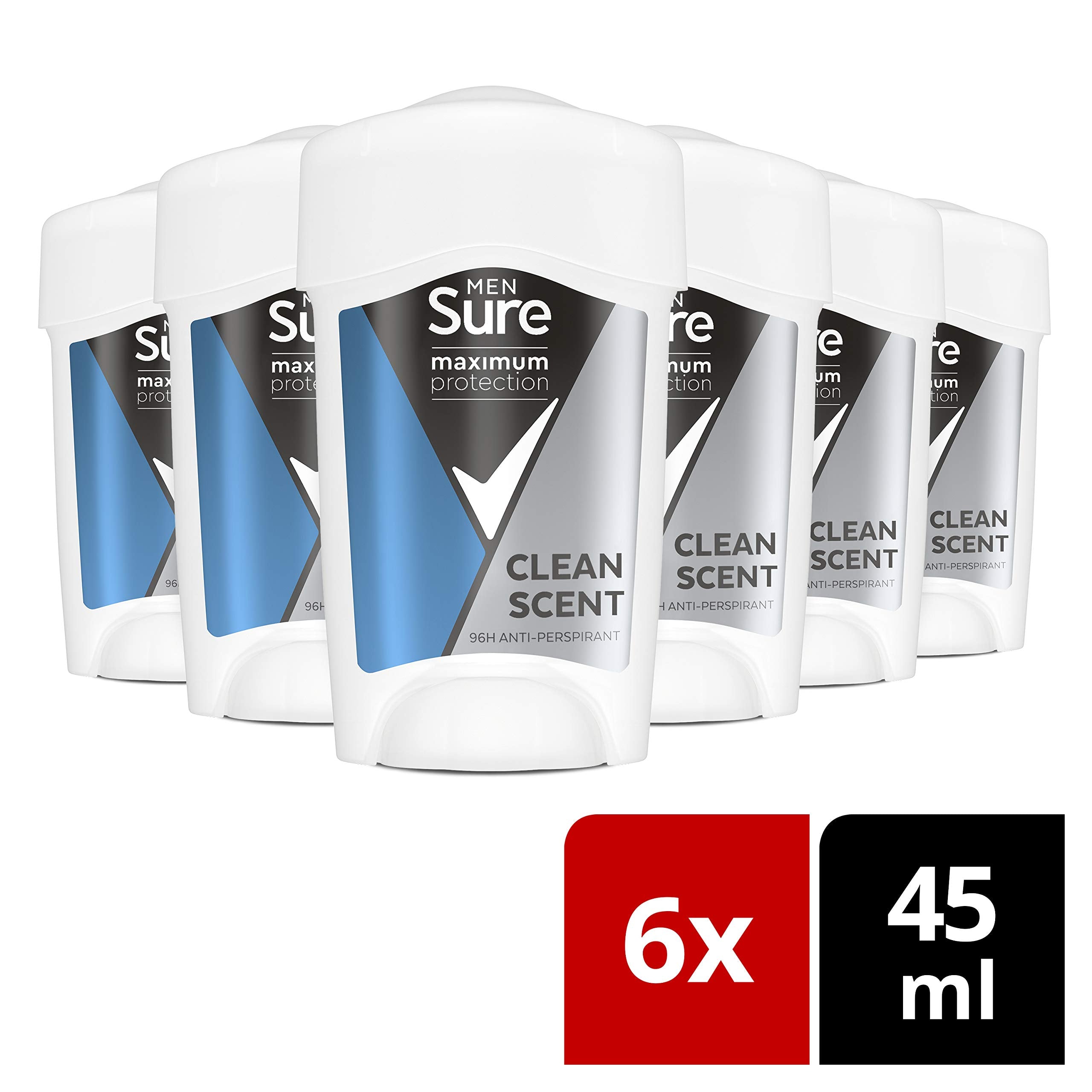 Sure Men Maximum Protection Clean Scent Antiperspirant Deodorant Cream Stick 45 ml 3