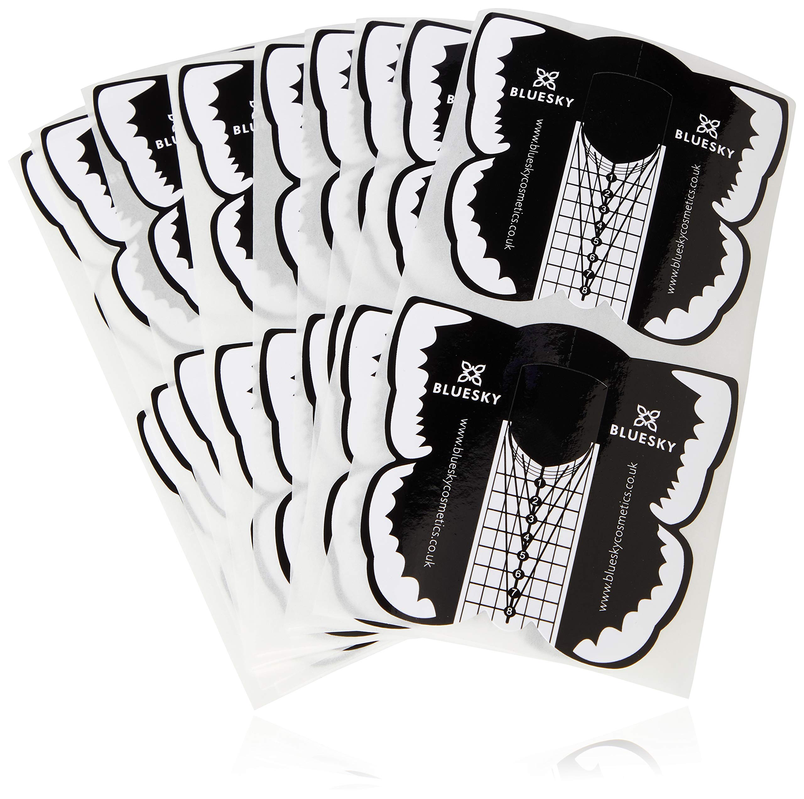 BLUESKY Nail Forms for Builder Gel, Poly Gel, Gum Gel & Acrylic Nail Extensions - Pack of 50