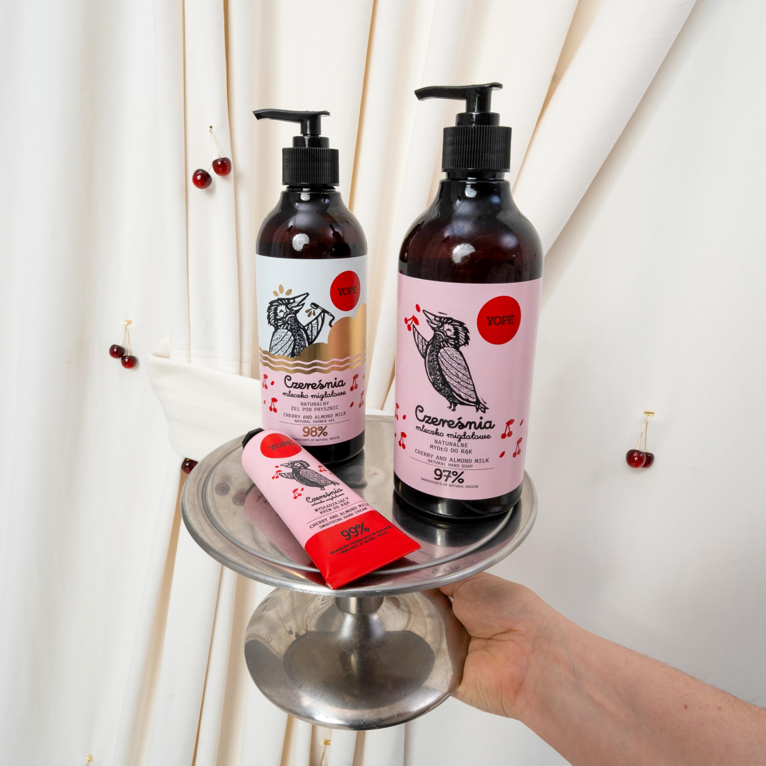 YOPE Moisturizing Hand Wash with Panthenol & Allantoin - Cherry & Almond Milk Scent