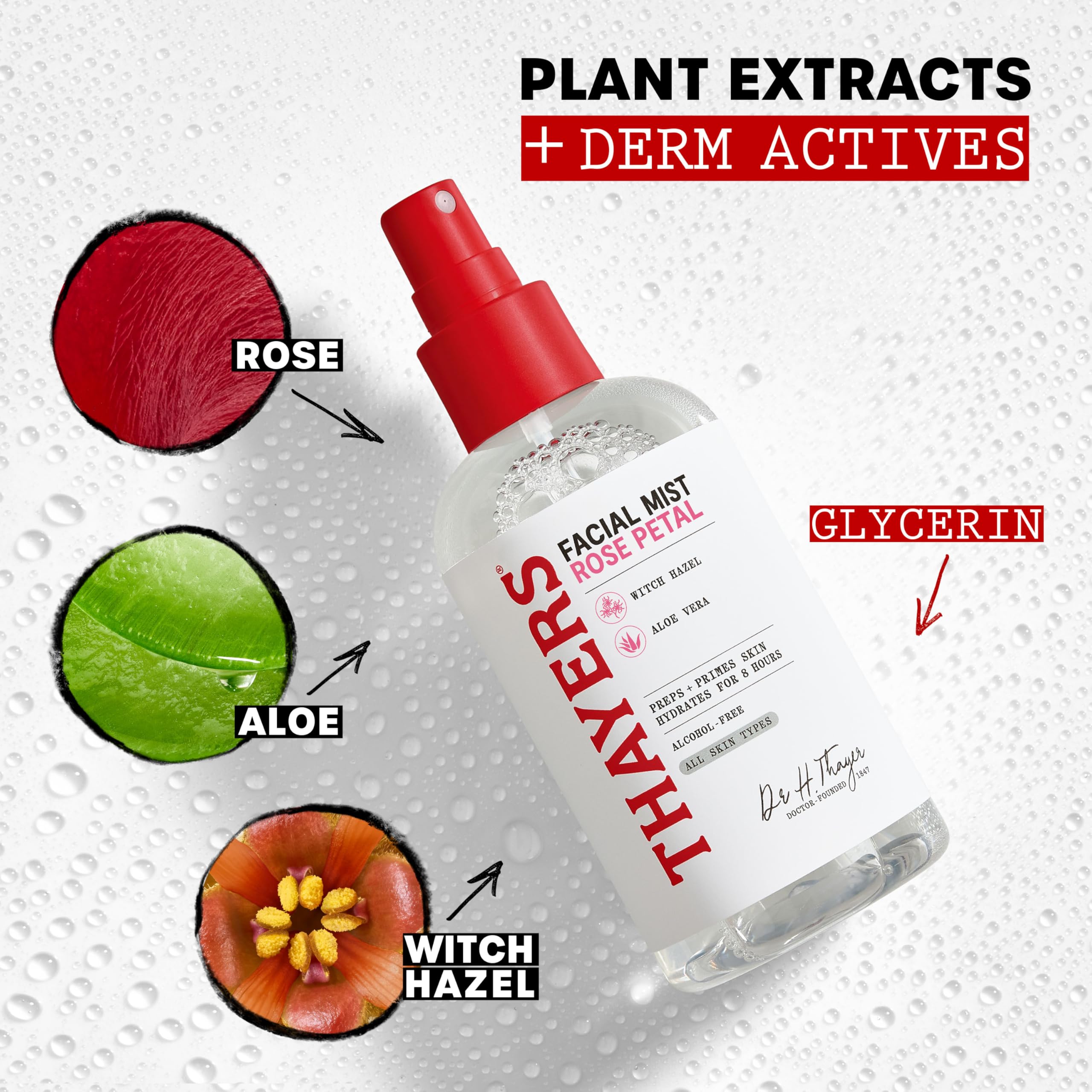 Thayers Witch Hazel Gentle Facial Mist Rose Petal Toner Lotion with Organic Aloe Vera 5