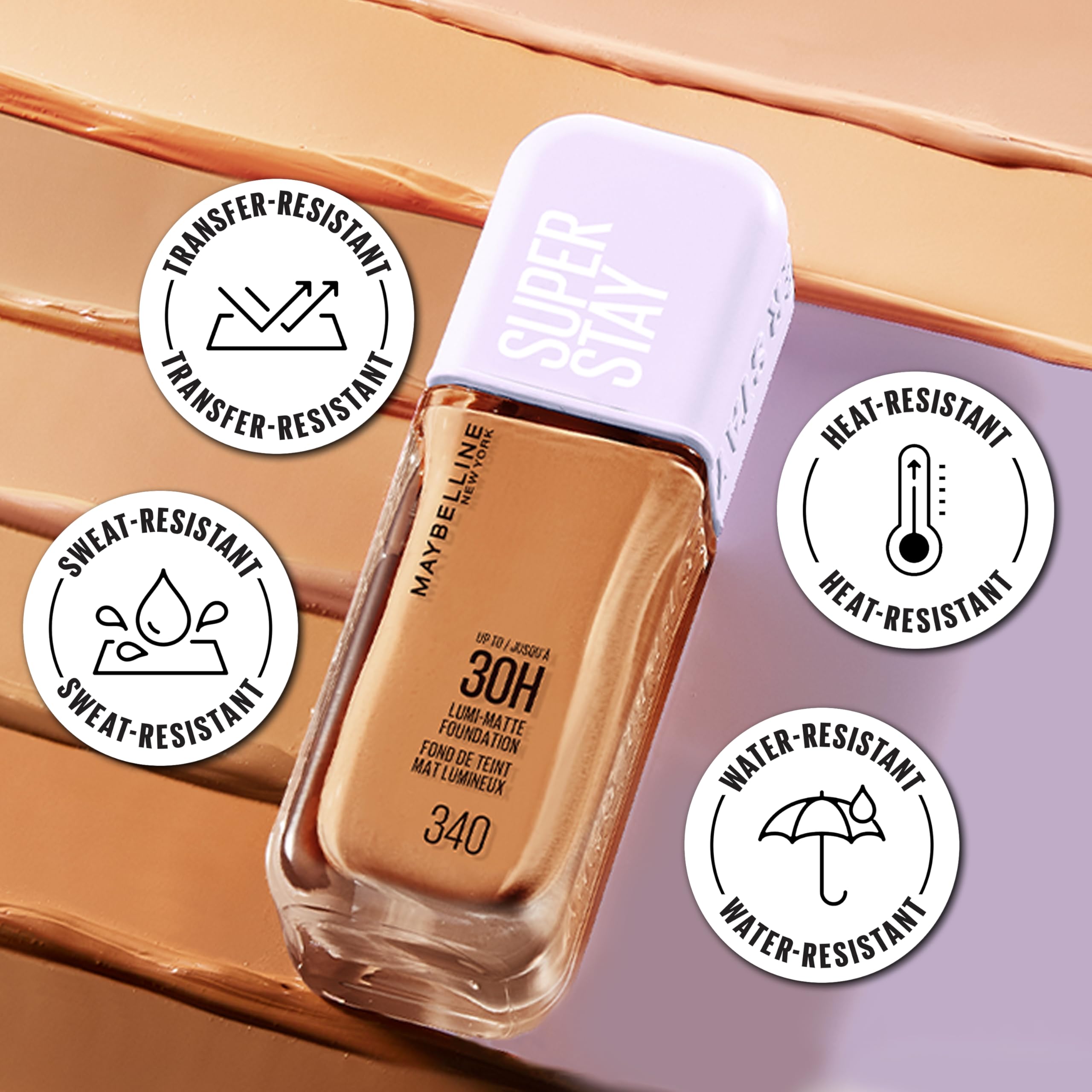 Maybelline New York Super Stay Lumi-Matte Foundation - 30HR Wear, Medium-Full Coverage, Shade 248 6