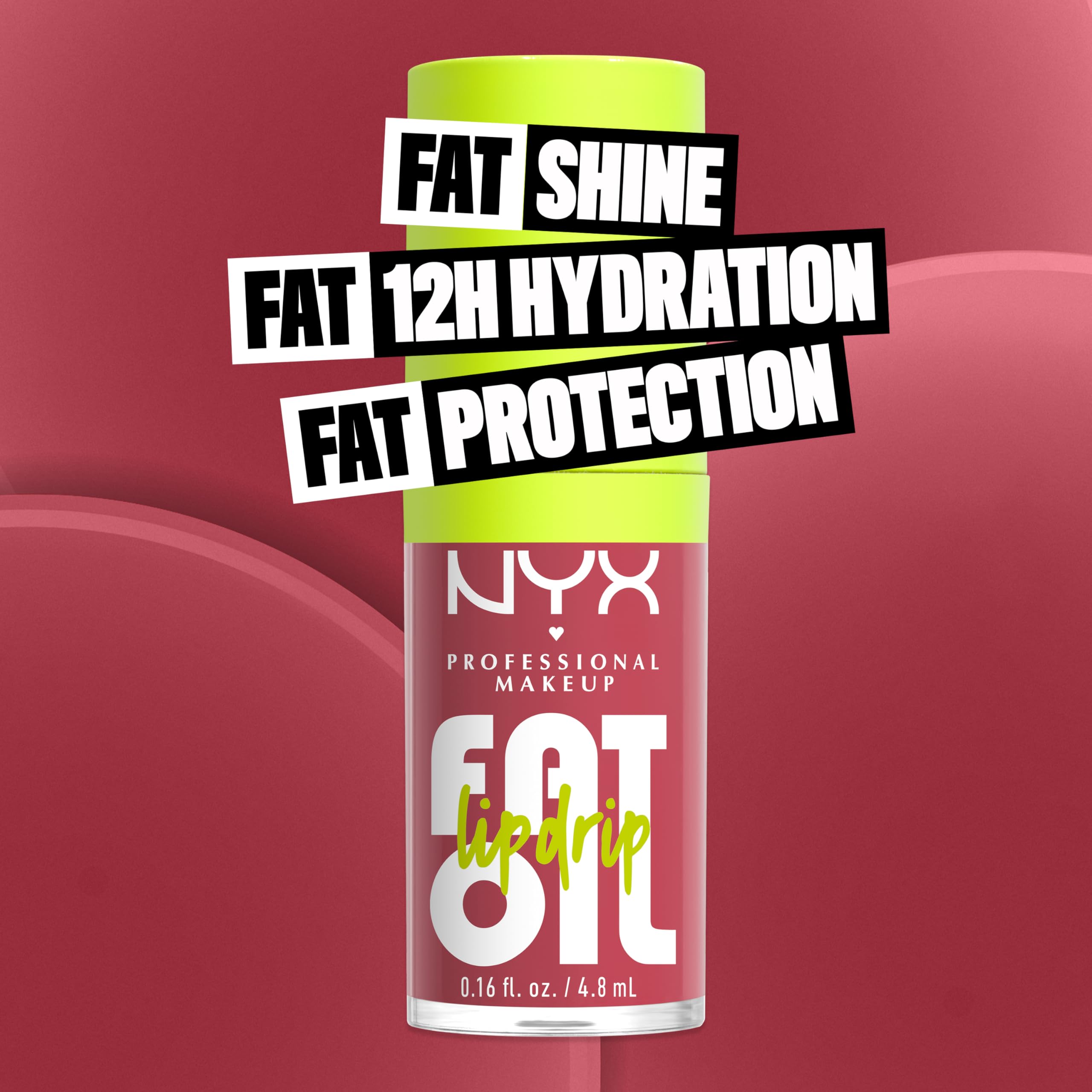 NYX Professional Makeup Fat Oil Lip Drip Gloss - 12H Hydration, High Shine, Non-Sticky, Chillin' Like A Villain