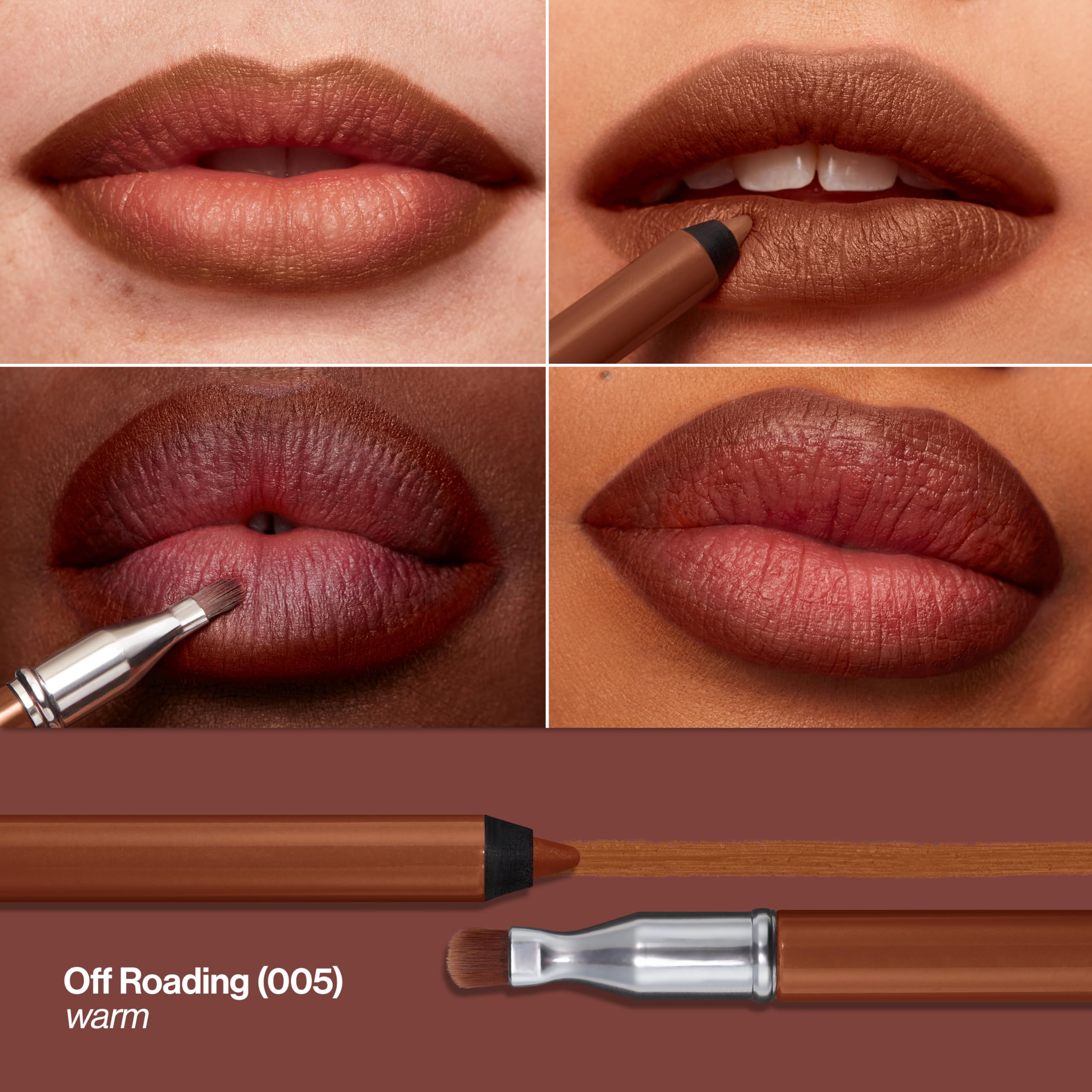 Revlon ColorStay Multi-Liner: Transfer-Proof Creamy Gel Pencil with Blending Brush for Lips, Eyes & Face