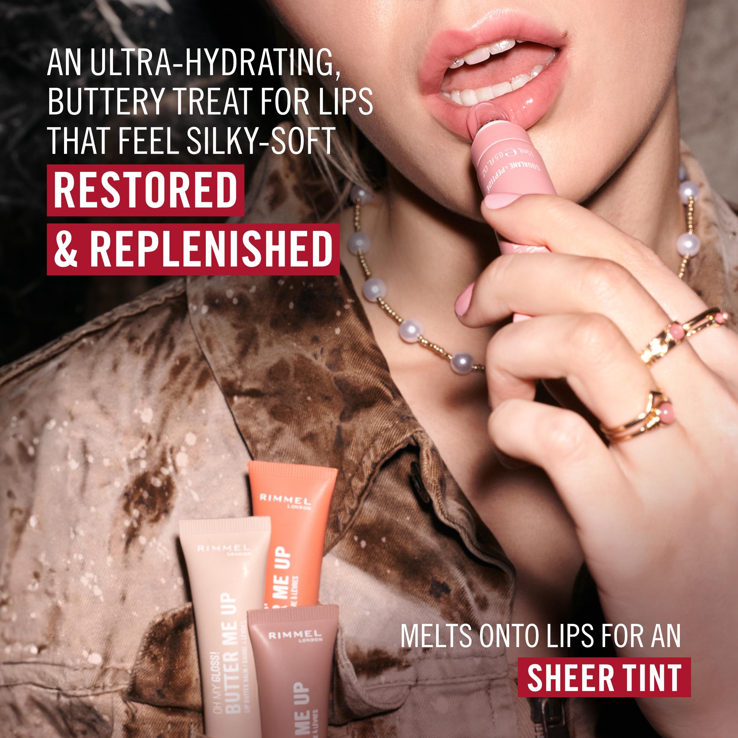 Rimmel Oh My Gloss! Butter Me Up 004 Red Velvet Moisturising Lip Butter Balm, Vegan 4