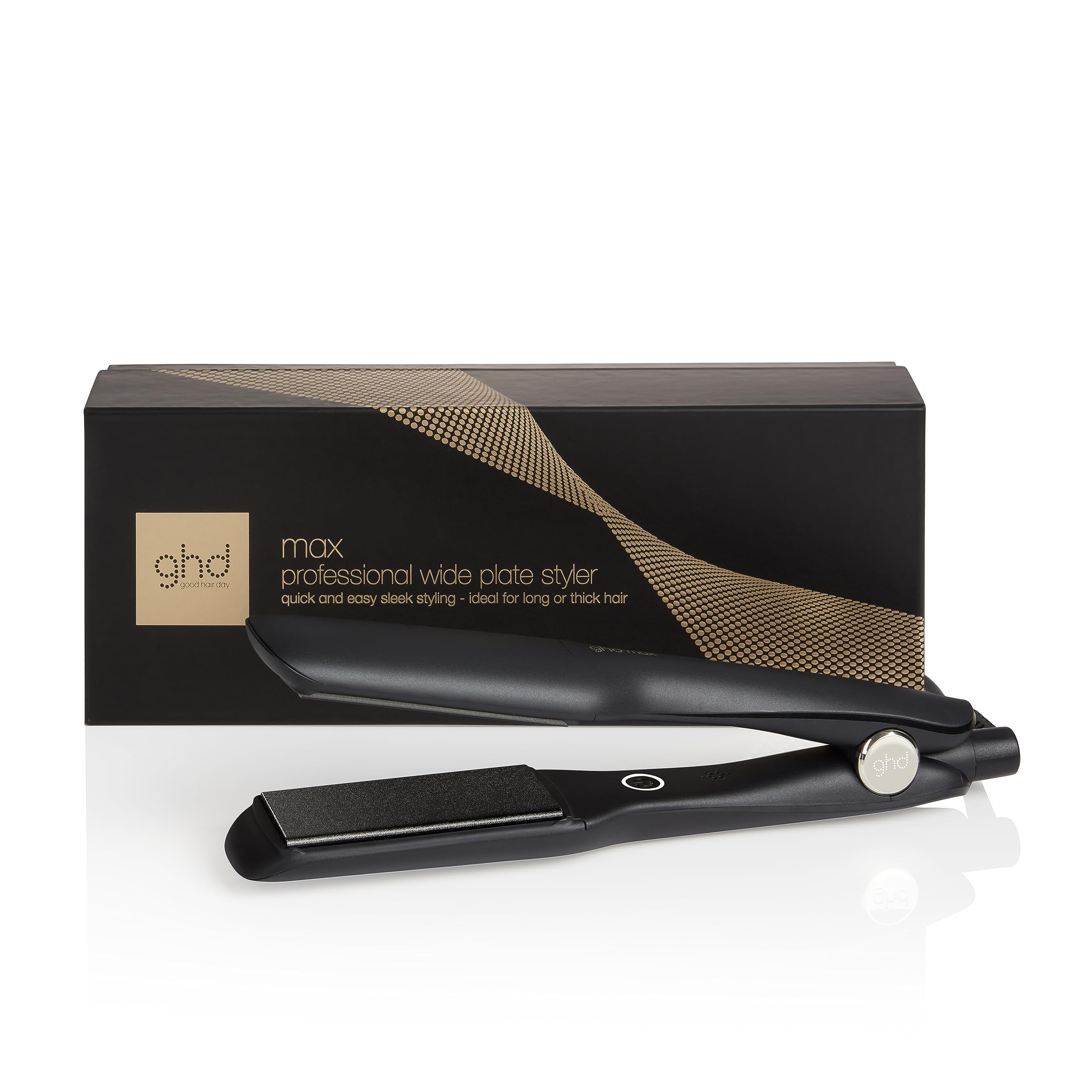 ghd Max Wide Plate Hair Straightener & Styler in Black