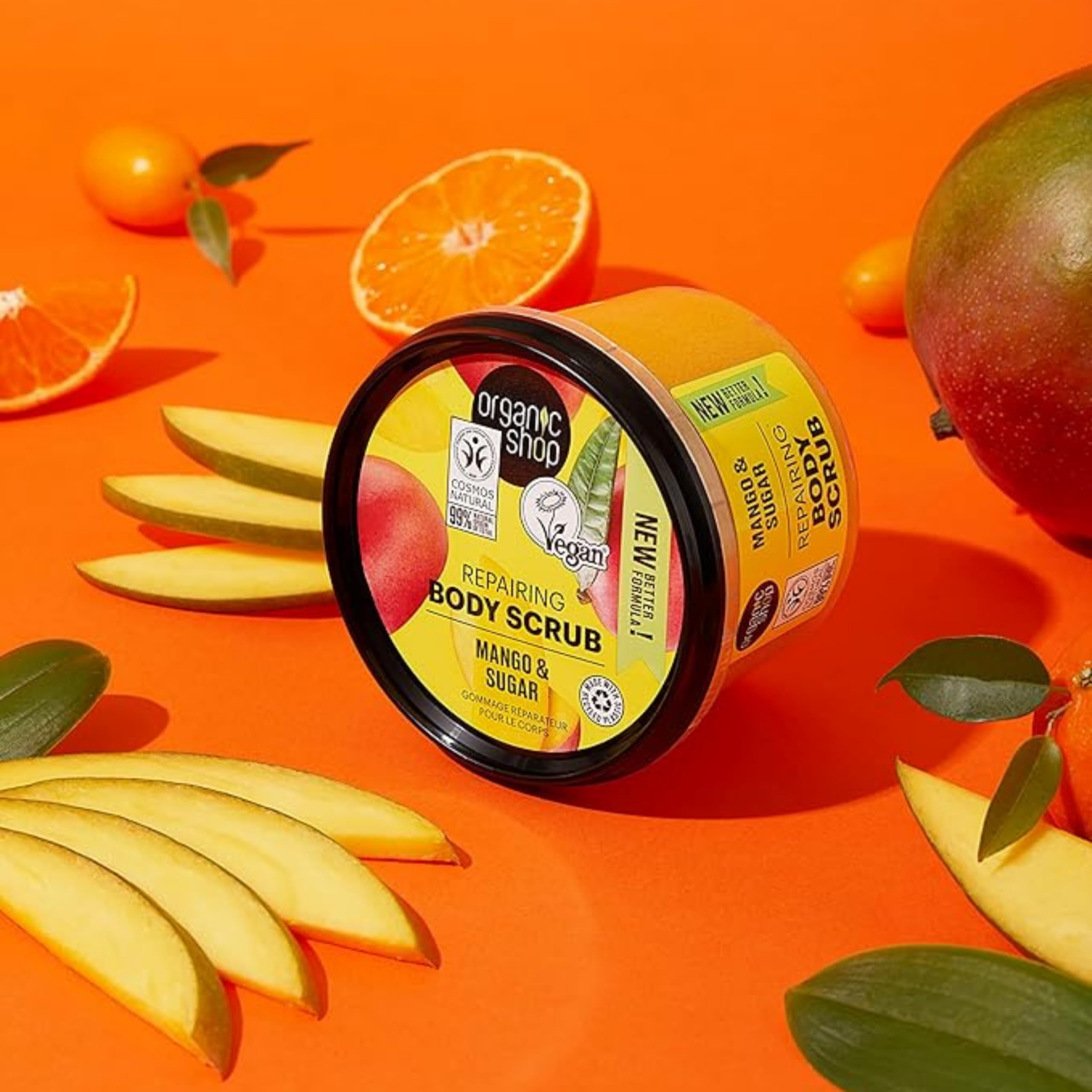 Organic Shop Repairing Mango & Sugar Body Scrub for Smooth, Glowing Skin (250ml) 7
