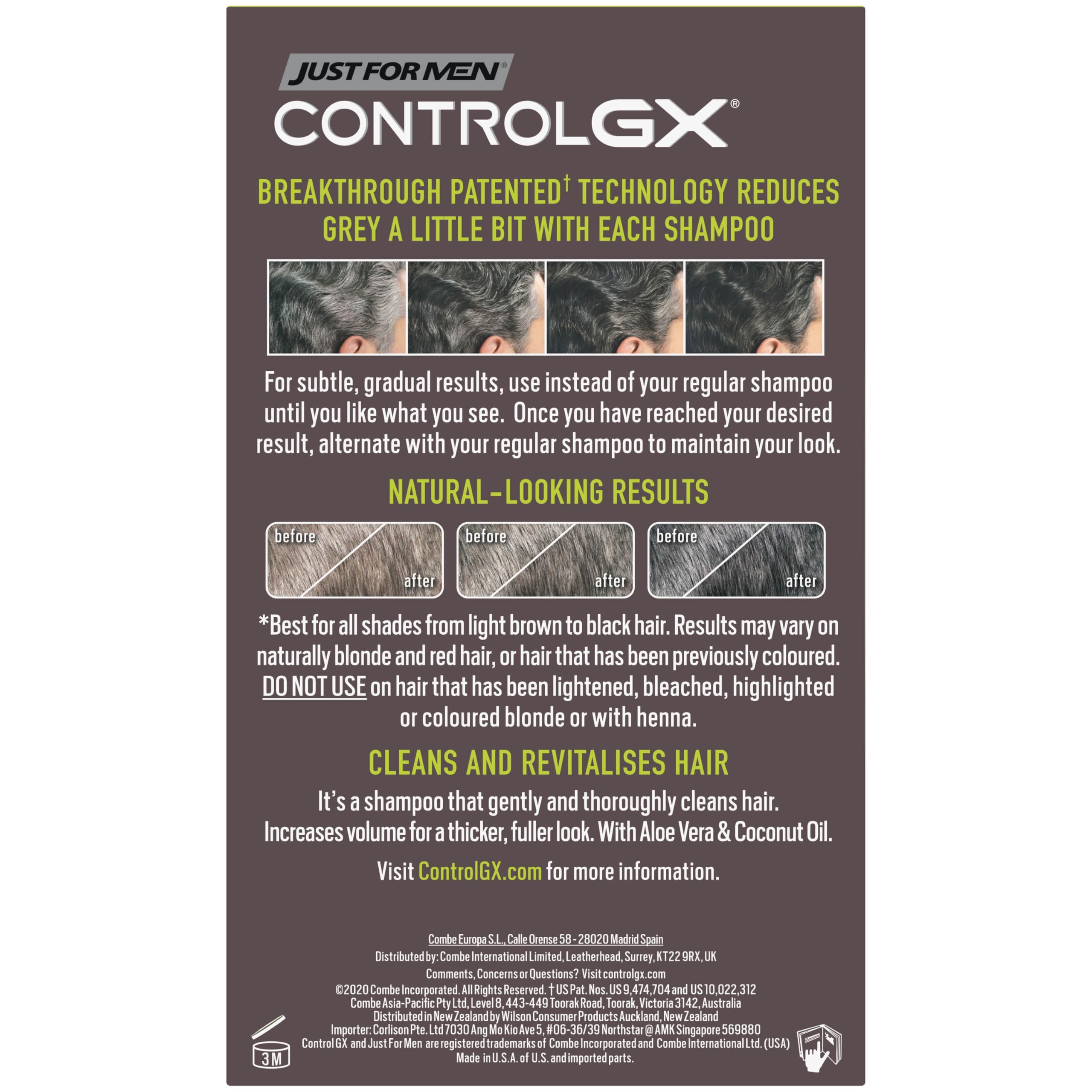 Just For Men Control GX Reducing Shampoo for Grey Hair with Coconut Oil 4