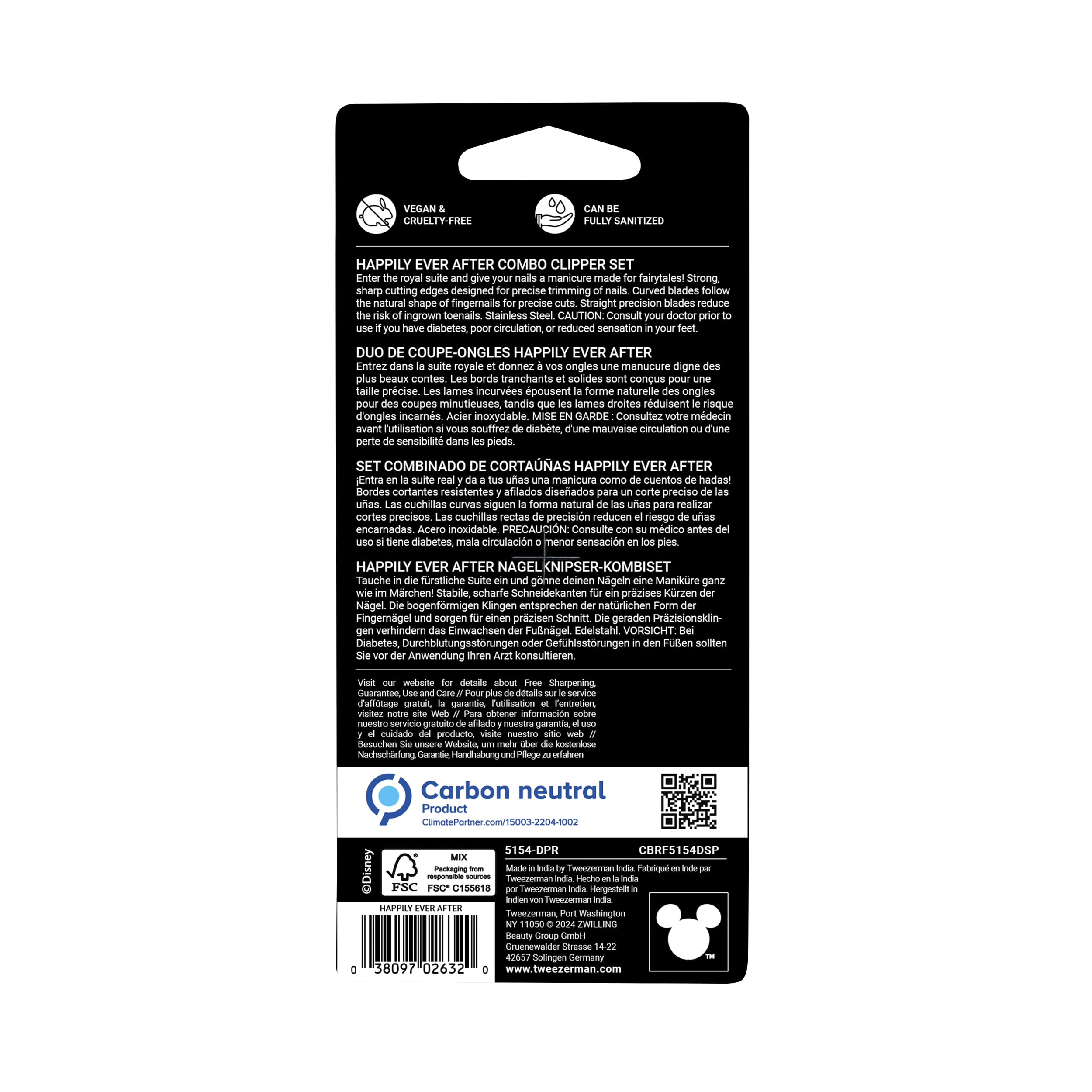 Tweezerman Happily Ever After Combo Set with Fingernail and Toenail Clipper 9